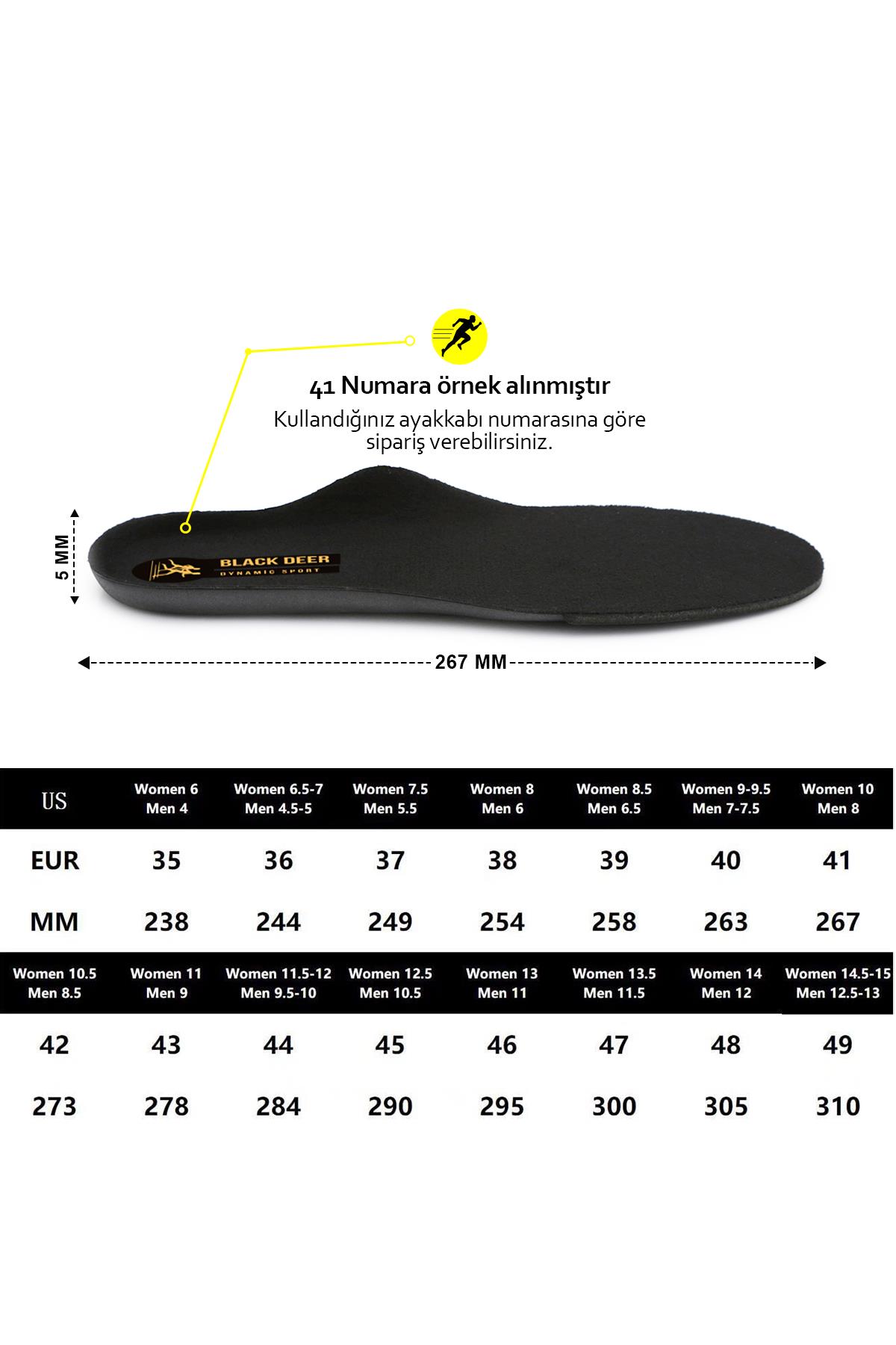 Dynamic Ayakkabı İç Tabanı ,Spor Tabanlık,Ayakkabı Tabanlığı,Erkek,Kadın,Siyah