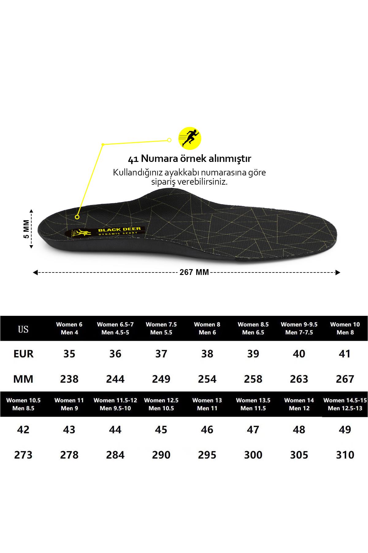 Dynamic Ayakkabı İç Tabanı ,Spor Tabanlık,Ayakkabı Tabanlığı,Erkek,Kadın,Siyah Triangle