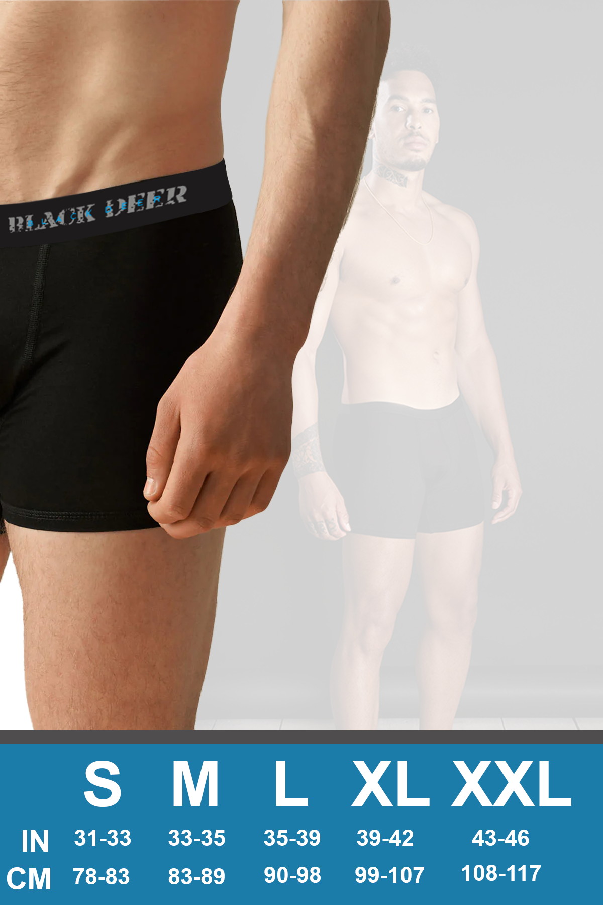 Exclusive 3 Adet Erkek Pamuklu Esnek Boxer Siyah