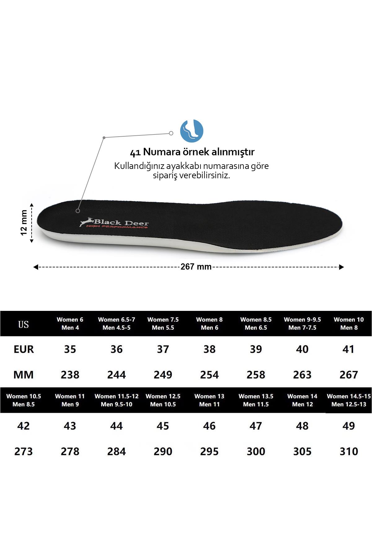 Memory Live Yumuşak Ortopedik Tabanlık,Rahat Tabanlık,Konforlu İç Taban,Spor Tabanlık,Unisex,Siyah 
