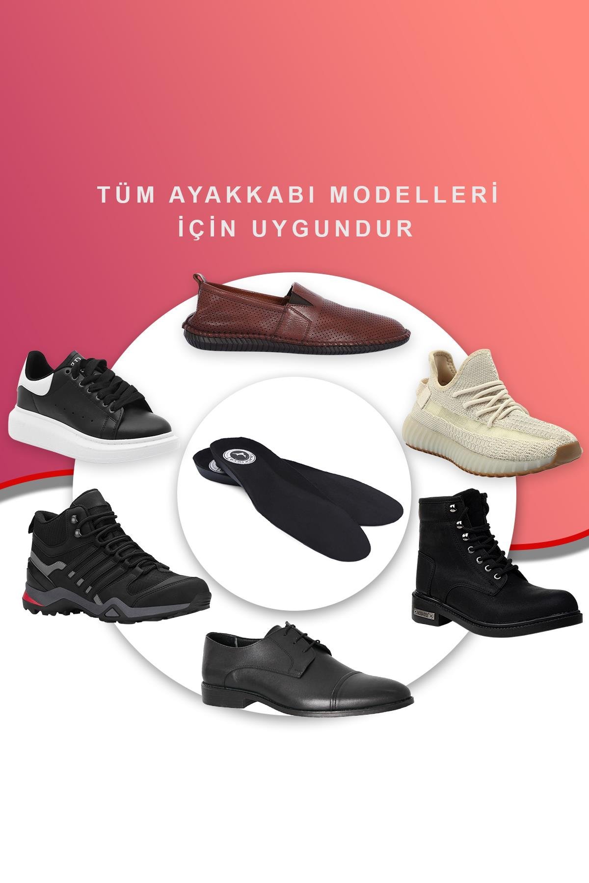 N20 Yumuşak Ortopedik Tabanlık,Rahat Tabanlık,Konfor Tabanı,Darbe Emici,İç Taban,Erkek,Kadın,Siyah