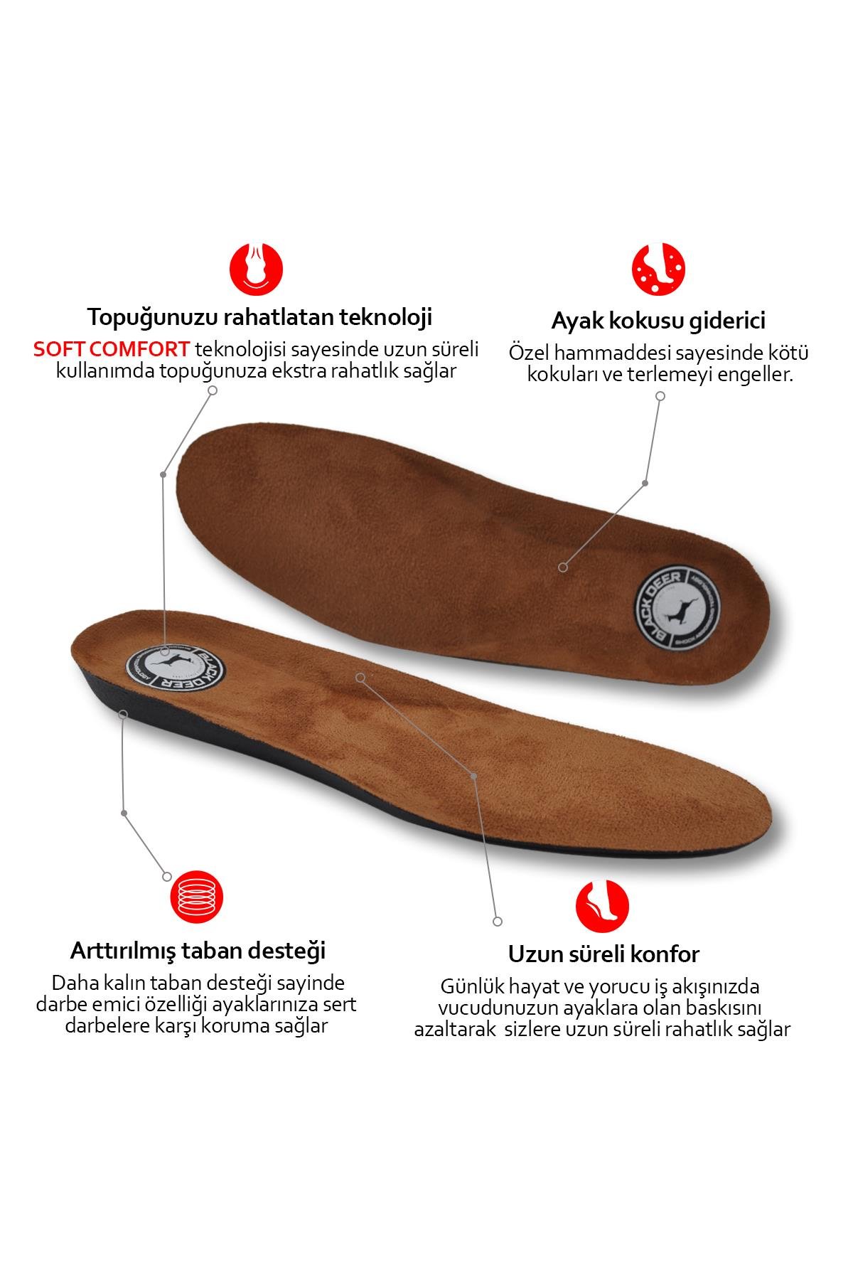 N20 Yumuşak Ortopedik Tabanlık,Rahat Tabanlık,Konfor Tabanı,Darbe Emici,Erkek,Kadın,Kahverengi