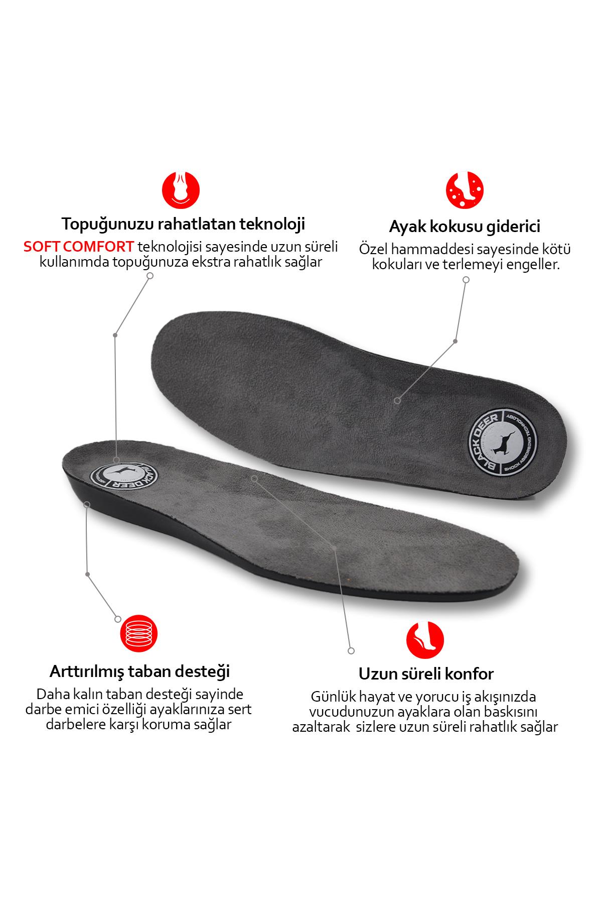 N20 Yumuşak Ortopedik Tabanlık,Rahat Tabanlık,Konfor Tabanı,Darbe Emici,İç Tabanlık,Erkek,Kadın,Gri