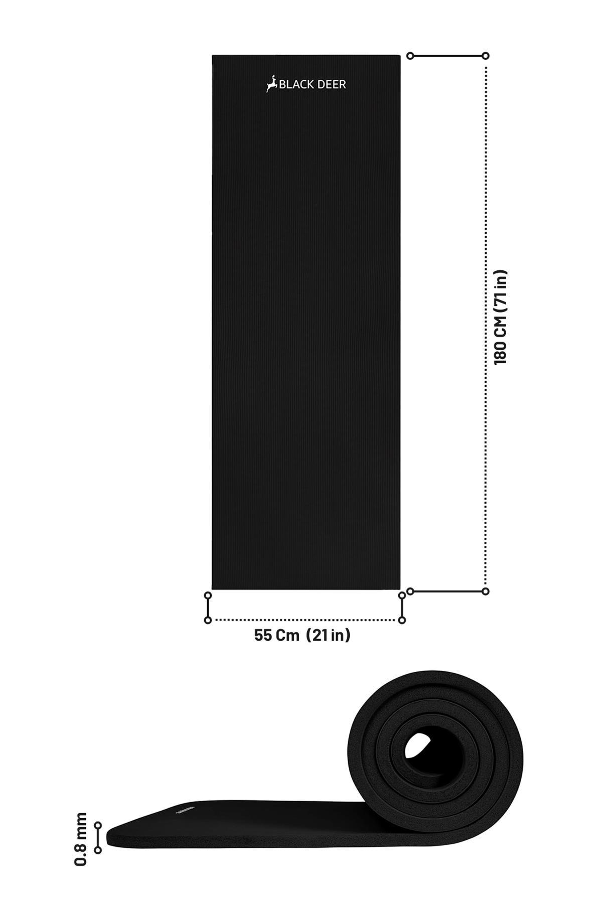 Pilates Yoga Kamp Matı Egzersiz Minderi Kaymaz Taban 180x55 cm 8mm