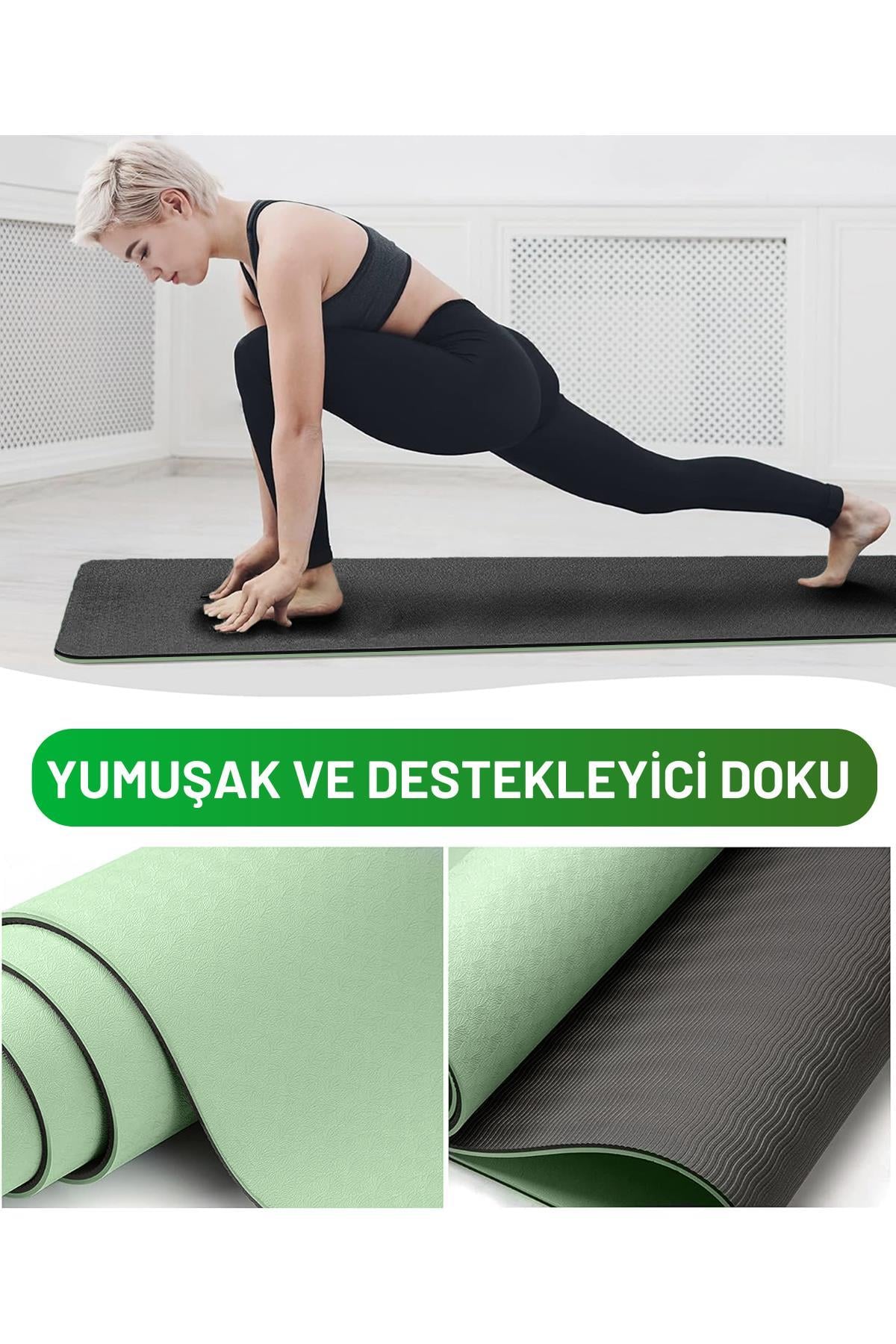 Premium Kaymaz Pilates ve Yoga Matı – Çift Yüzeyli, Ekstra Konforlu ve Dayanıklı