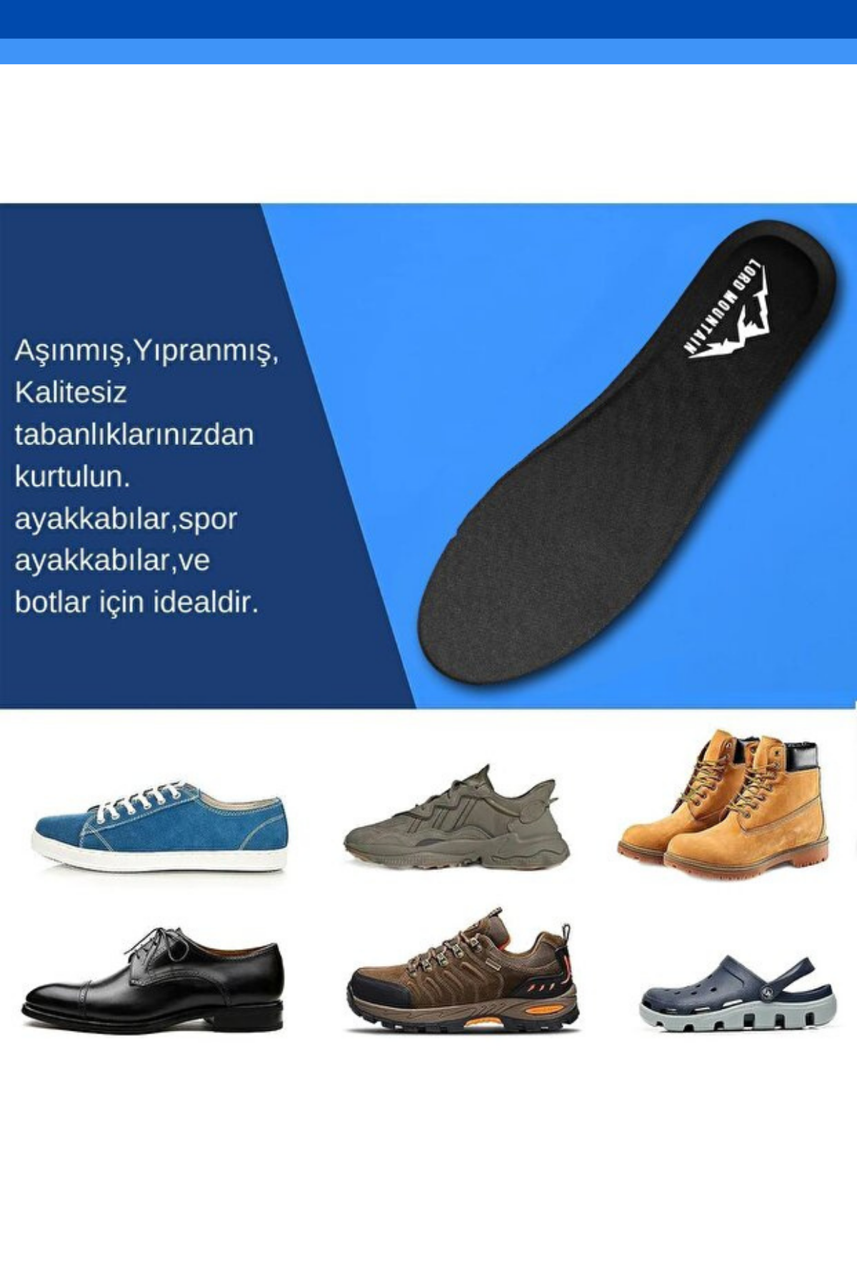 Soft Walk Comfort Rahat Ortopedik Tabanlık Yumuşak Tabanlık Spor Ayakkabı Tabanlığı |