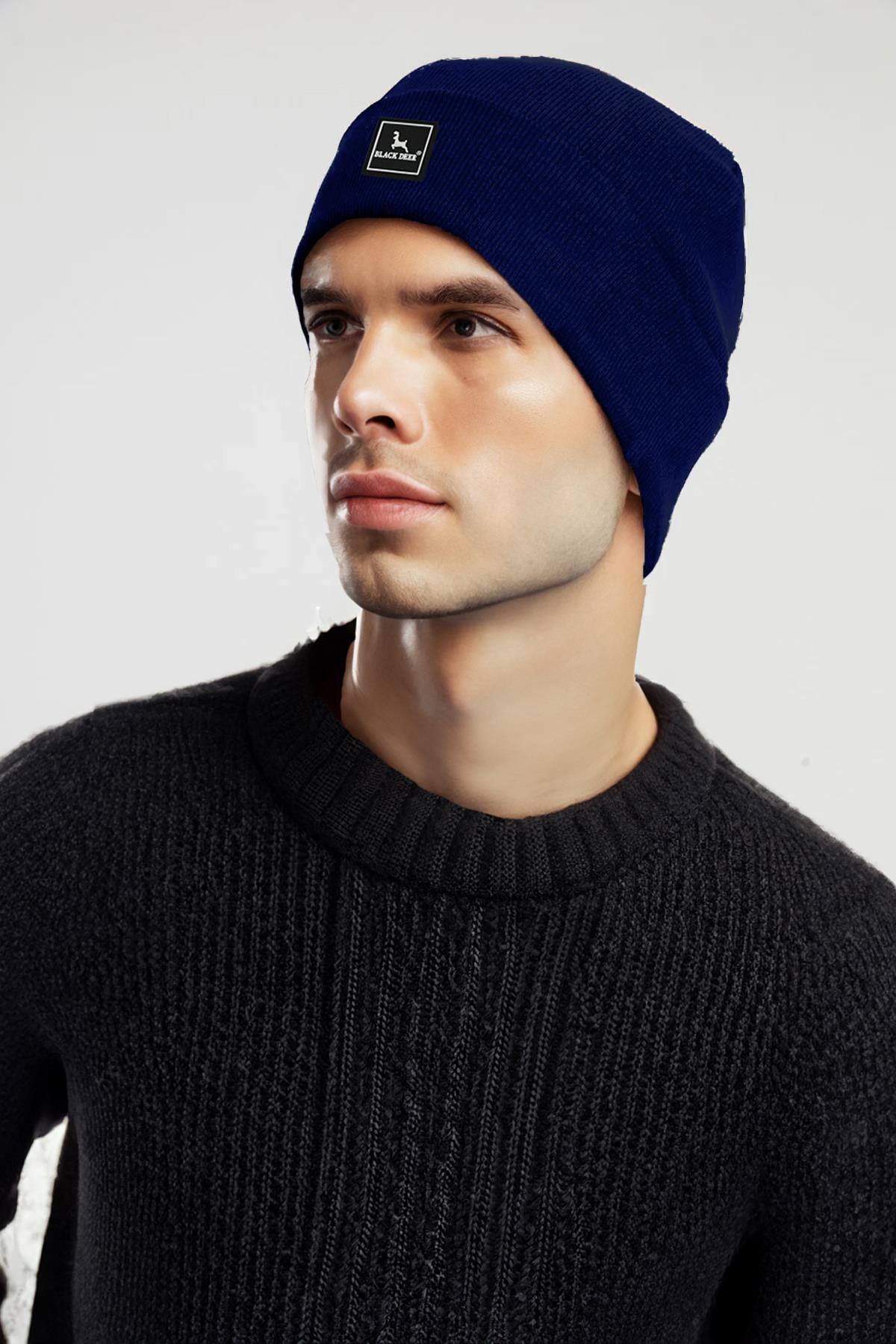 Unisex Kışlık Bere Şapka Düz Logolu Yumuşak Triko Basic Akrilik Beanie