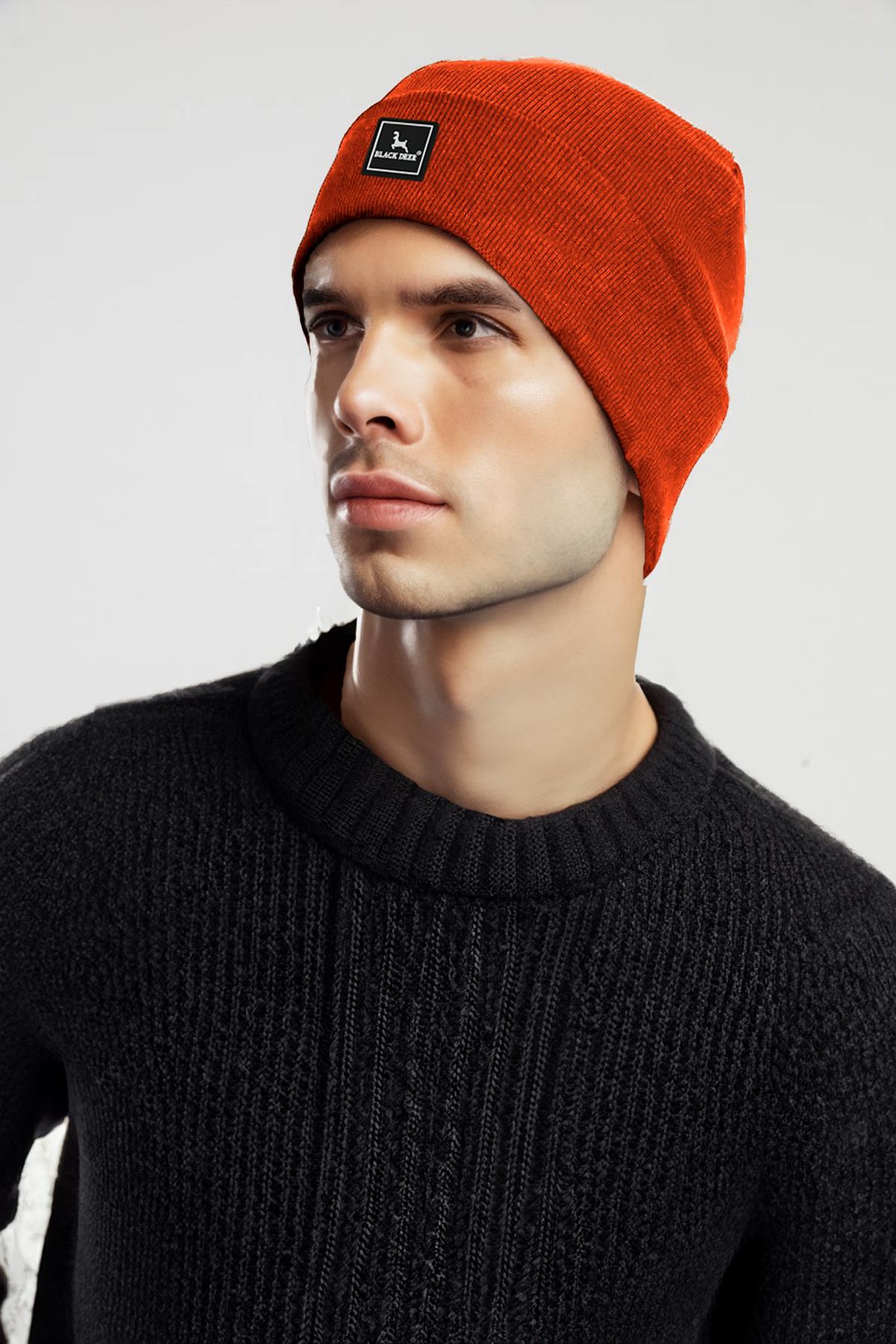 Unisex Kışlık Bere Şapka Düz Logolu Yumuşak Triko Basic Akrilik Beanie