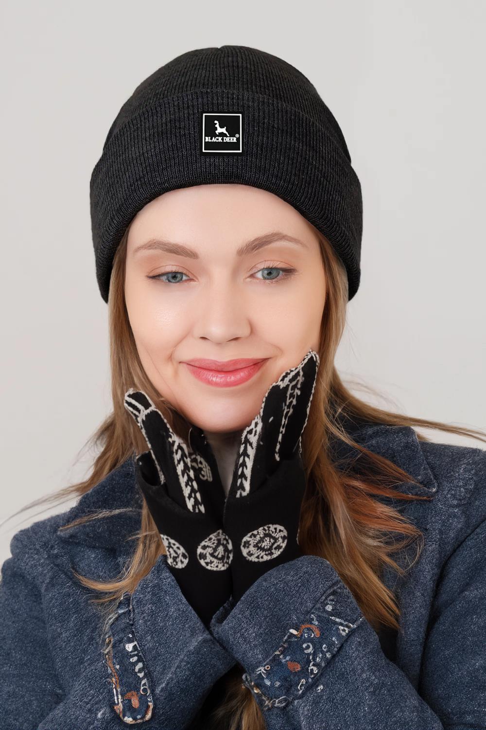 Unisex Kışlık Bere Şapka Düz Logolu Yumuşak Triko Basic Akrilik Beanie