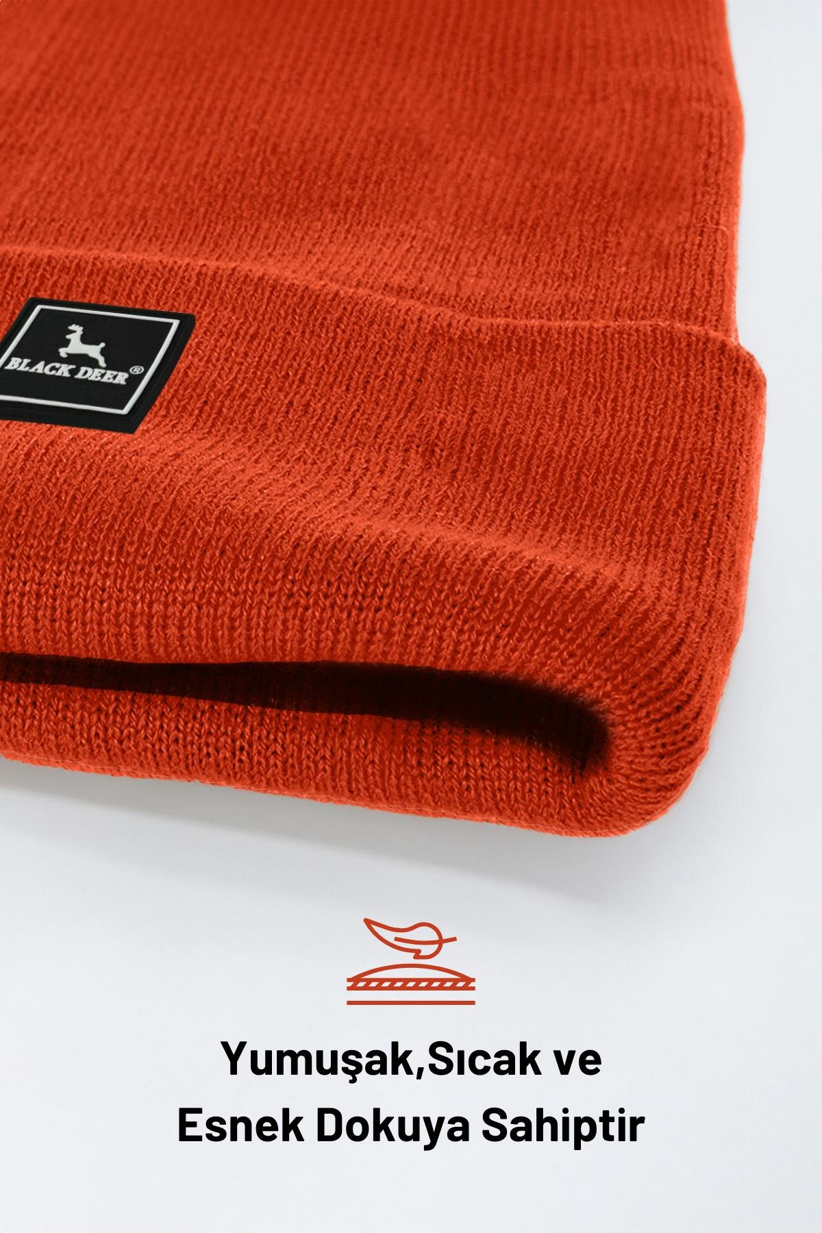 Unisex Kışlık Bere Şapka Düz Logolu Yumuşak Triko Basic Akrilik Beanie