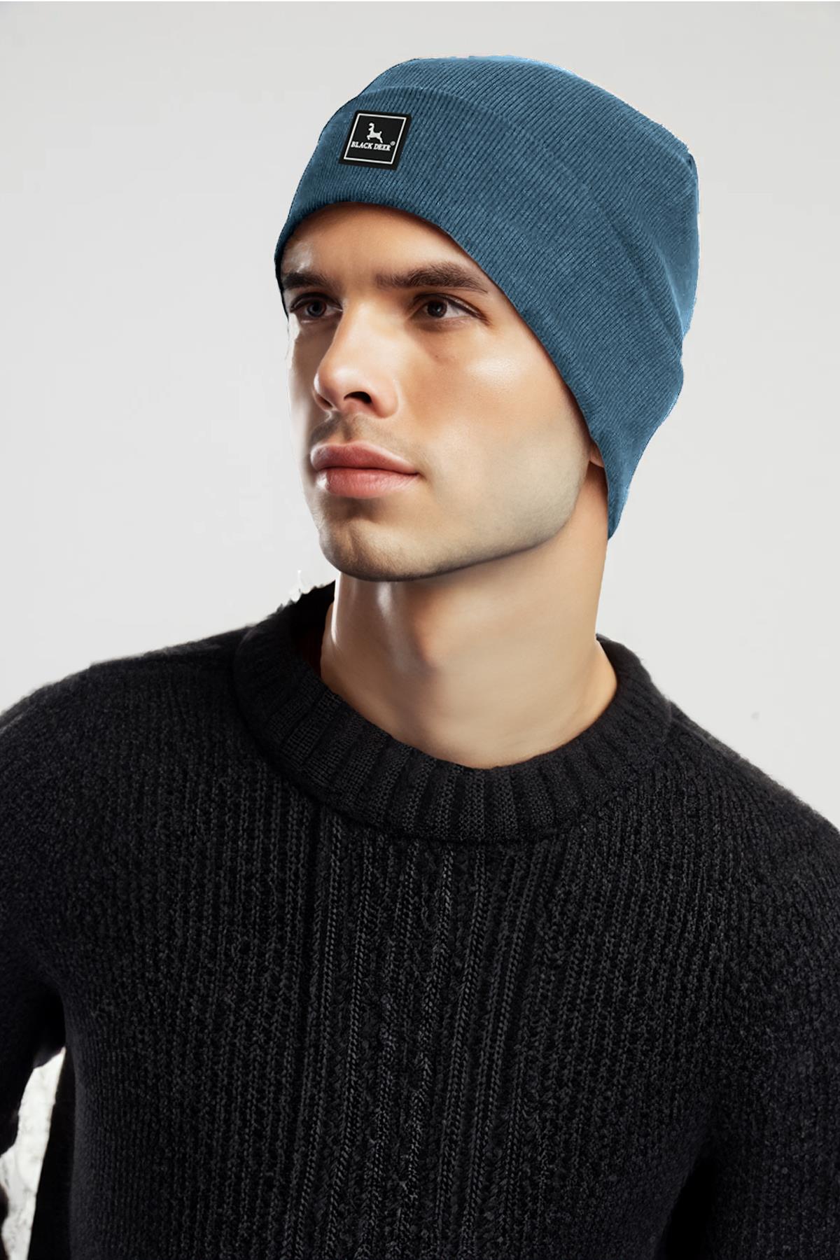 Unisex Kışlık Bere Şapka Düz Logolu Yumuşak Triko Basic Akrilik Beanie