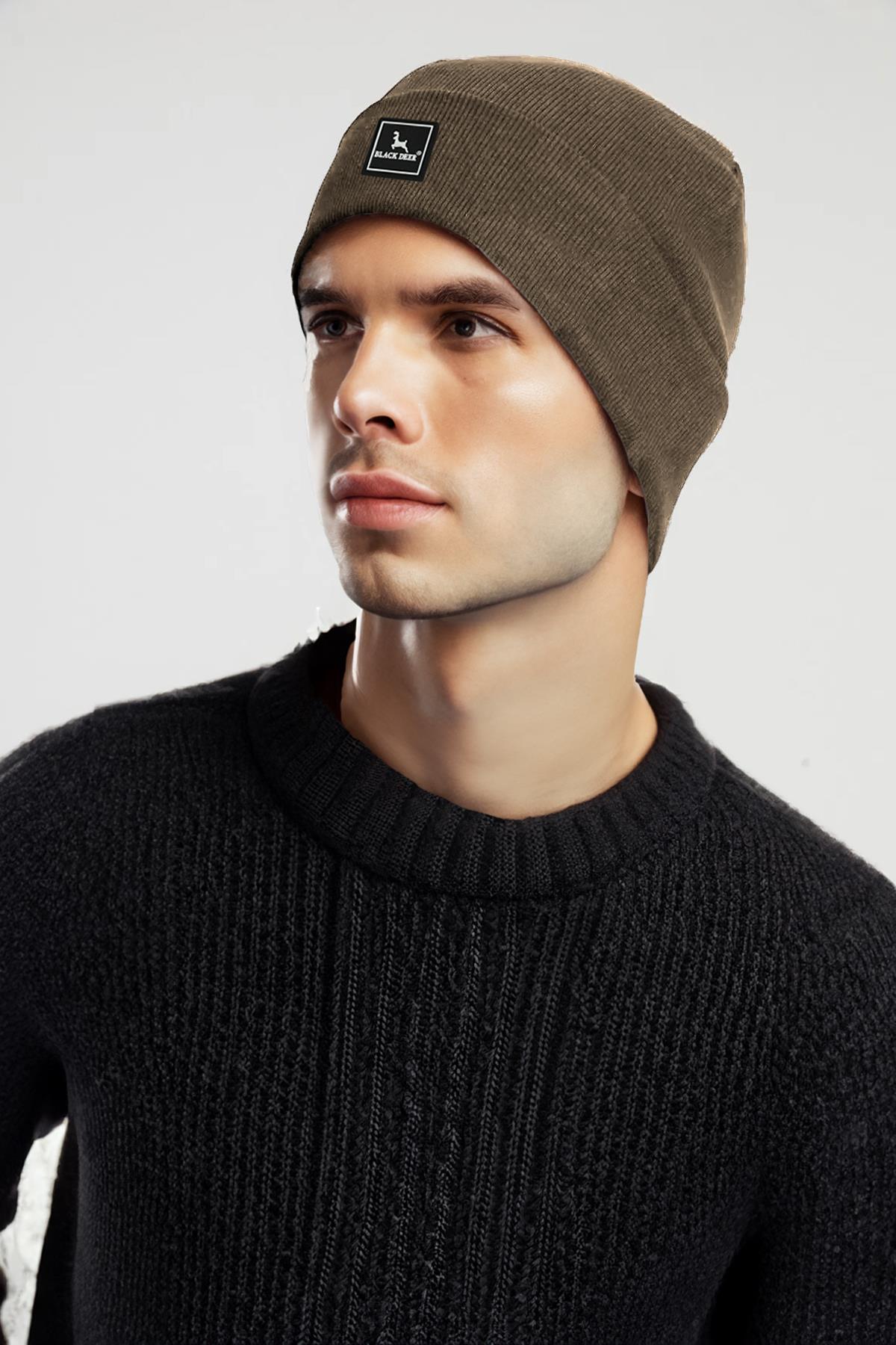 Unisex Kışlık Bere Şapka Düz Logolu Yumuşak Triko Basic Akrilik Beanie