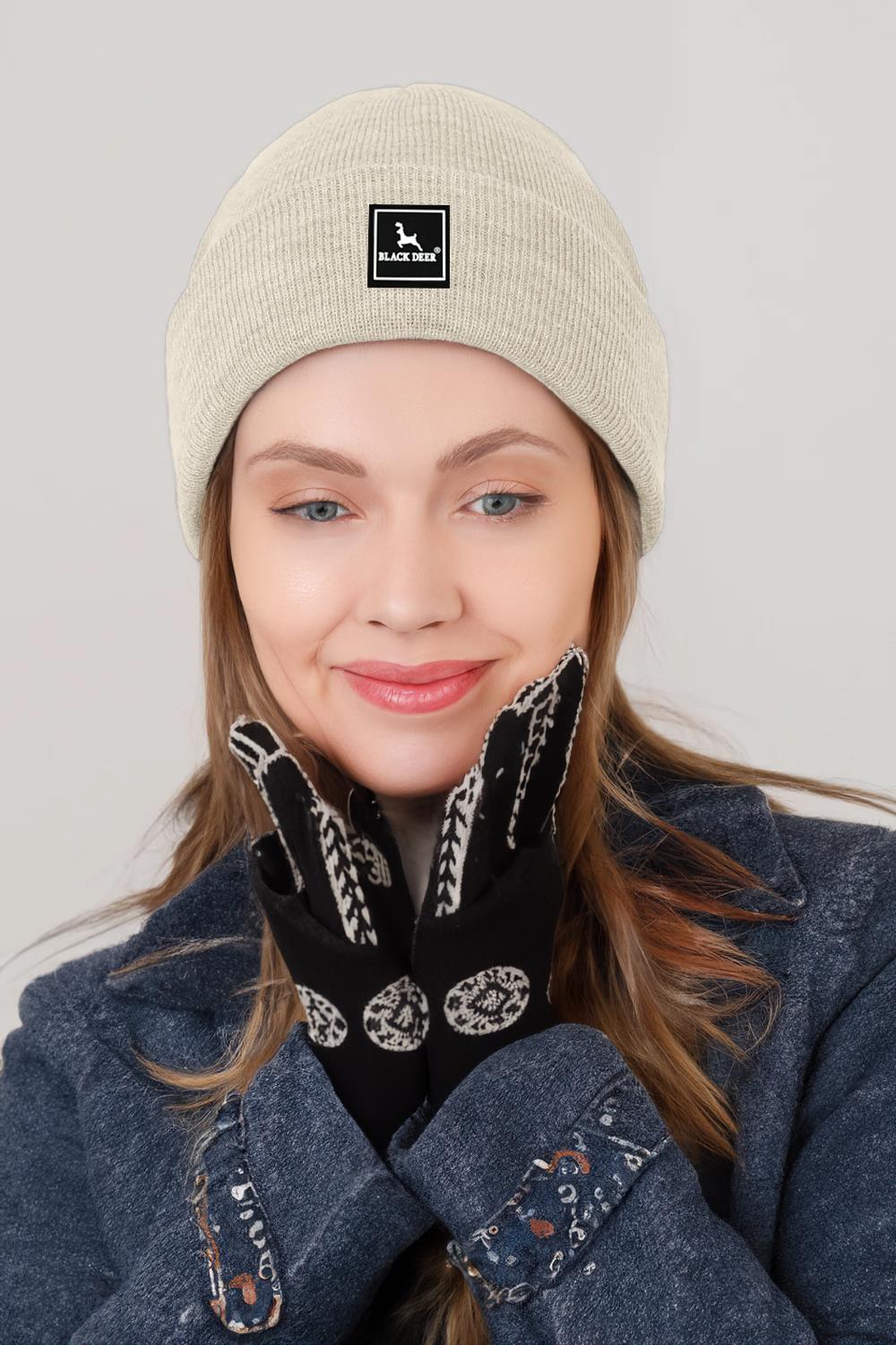 Unisex Kışlık Bere Şapka Düz Logolu Yumuşak Triko Basic Akrilik Beanie