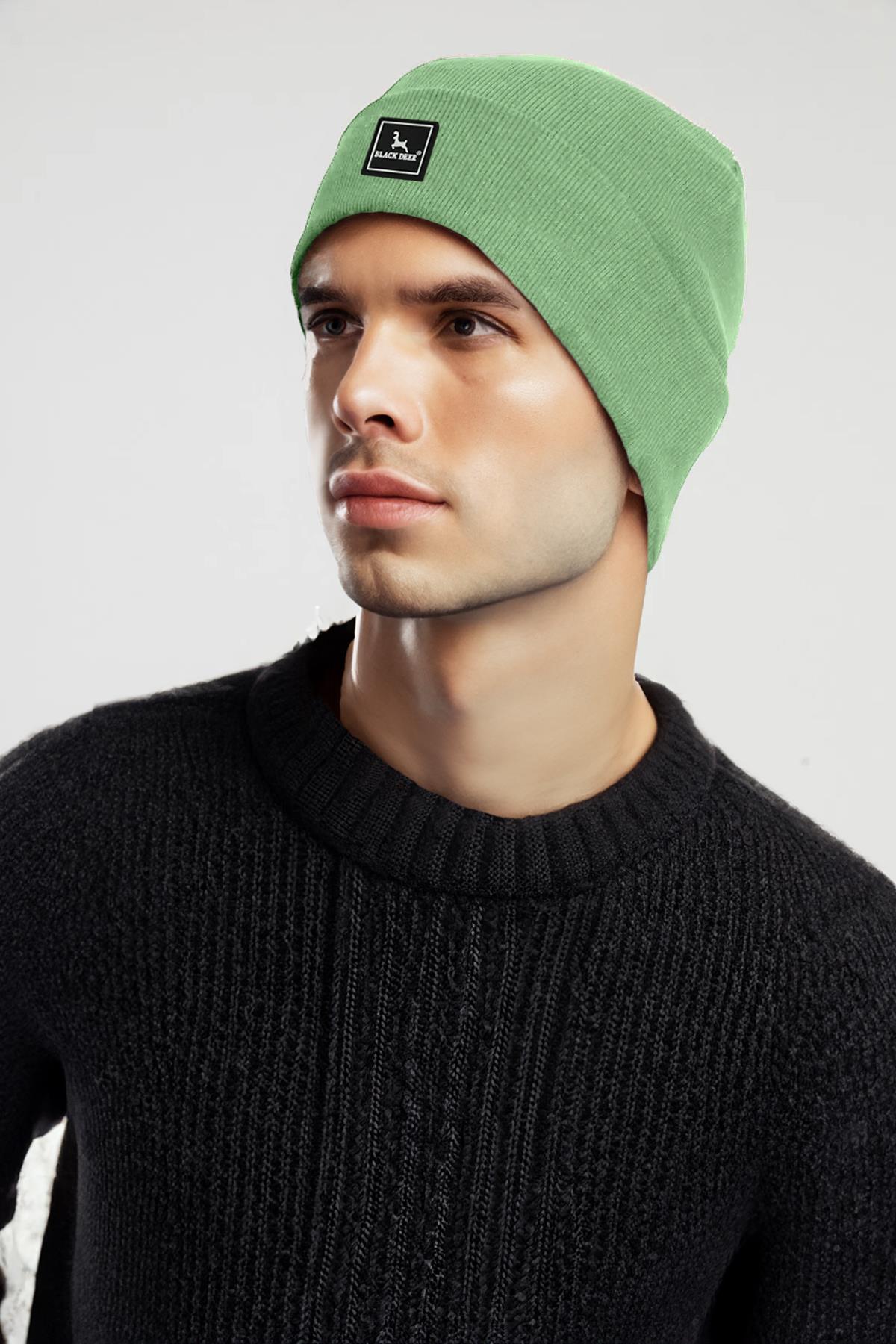 Unisex Kışlık Bere Şapka Düz Logolu Yumuşak Triko Basic Akrilik Beanie