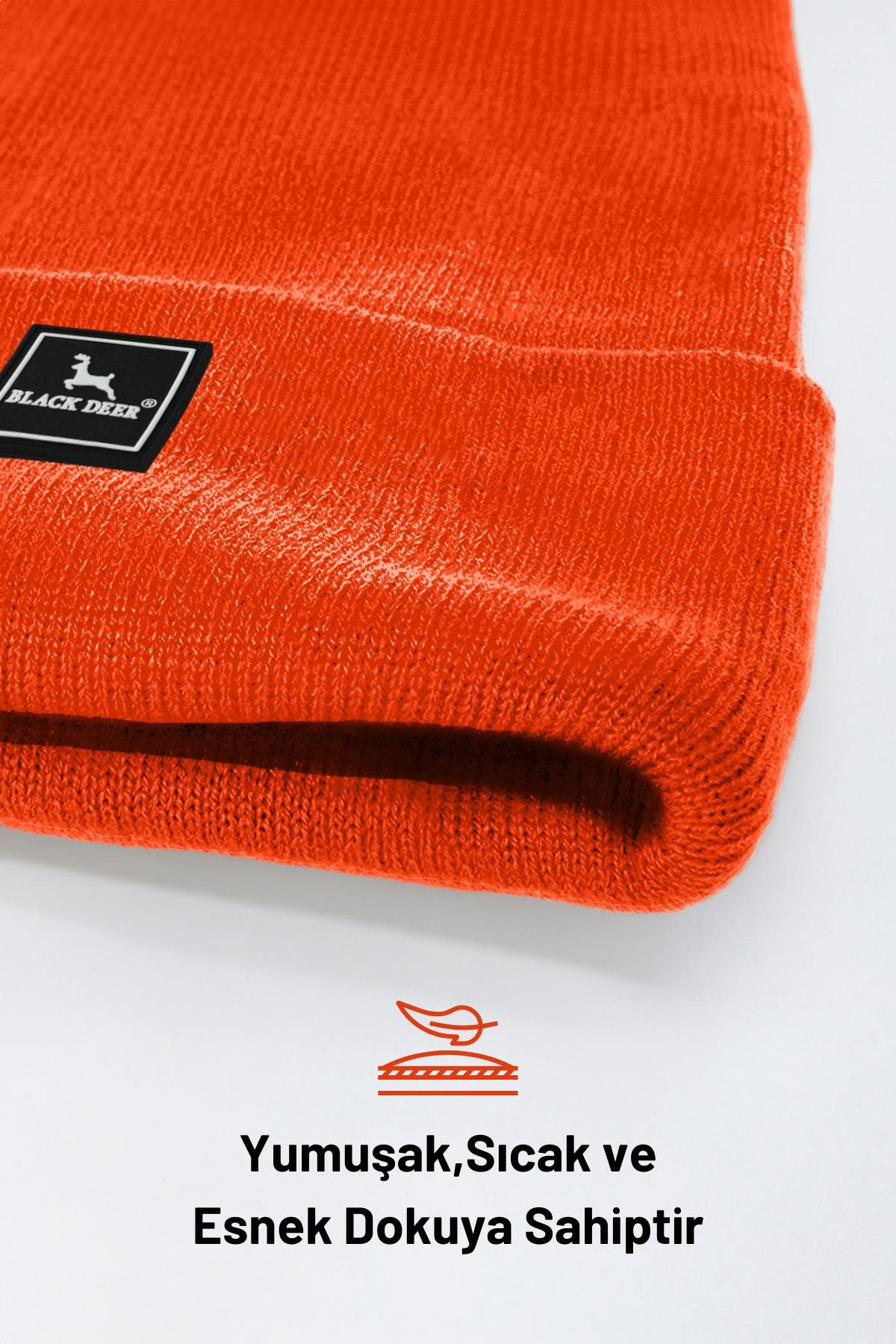 Unisex Kışlık Bere Şapka Düz Logolu Yumuşak Triko Basic Akrilik Beanie