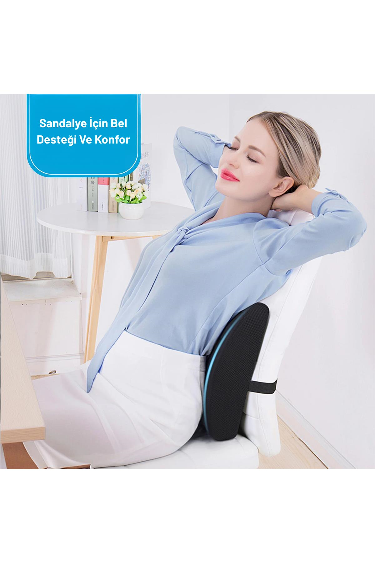 Visco Bel Destek Yastığı Memory Foam Dik Duruş Ortopedik Yastık Omurga Yastığı Visco Ortopedik Sırt Destek Minderi