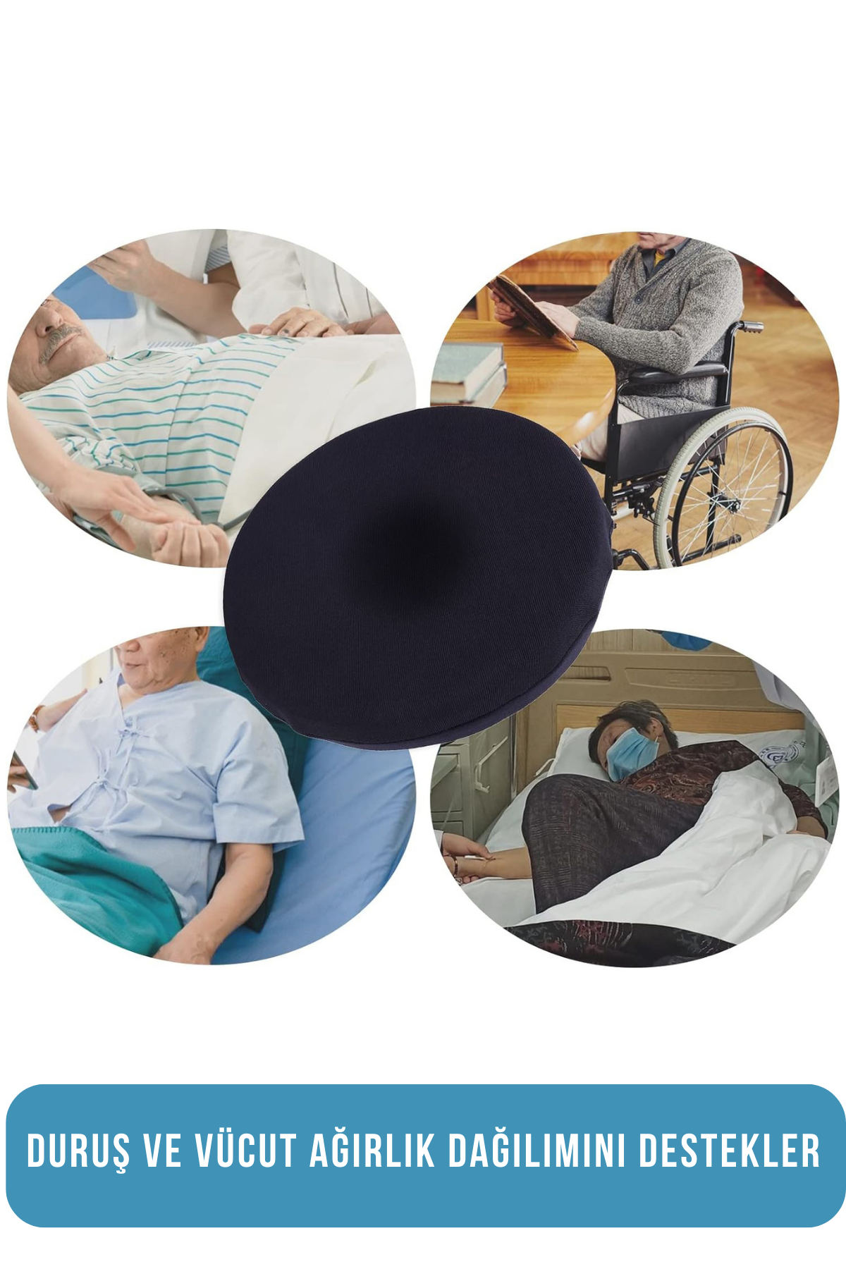 Visco Oturma Simidi Hemoroid Basur Fistül Çatlak ve Oturma Bölgesi Sorunları İçin Minder