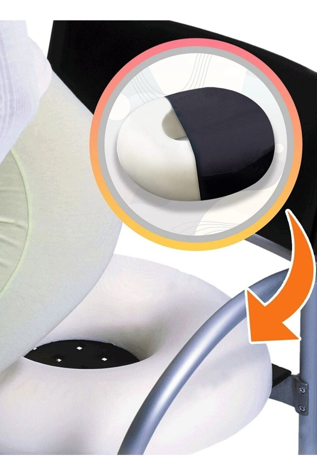 Visco Oturma Simidi Hemoroid Basur Fistül Çatlak ve Oturma Bölgesi Sorunları İçin Minder