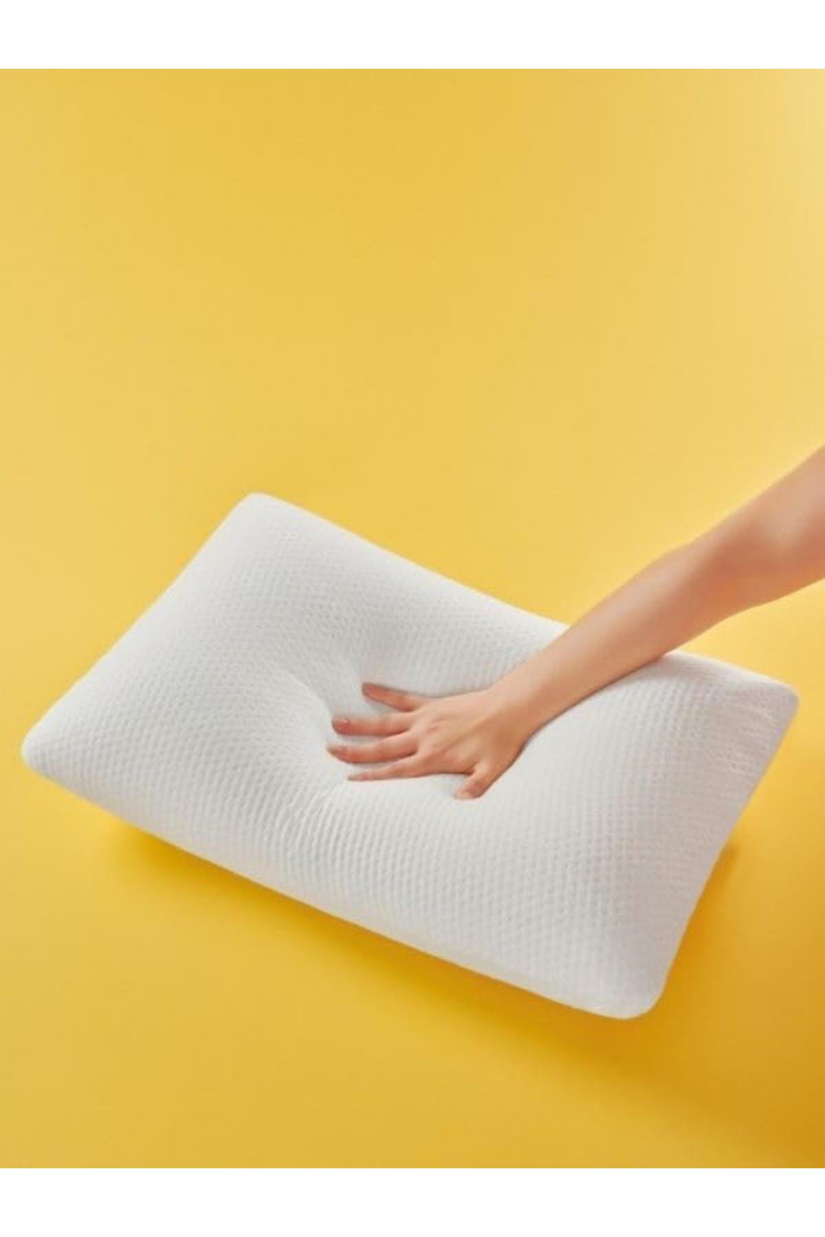 Visco Yastık Memory Foam Boyun Yastığı Hafızalı Ortopedik Yastık 60x40x15 cm