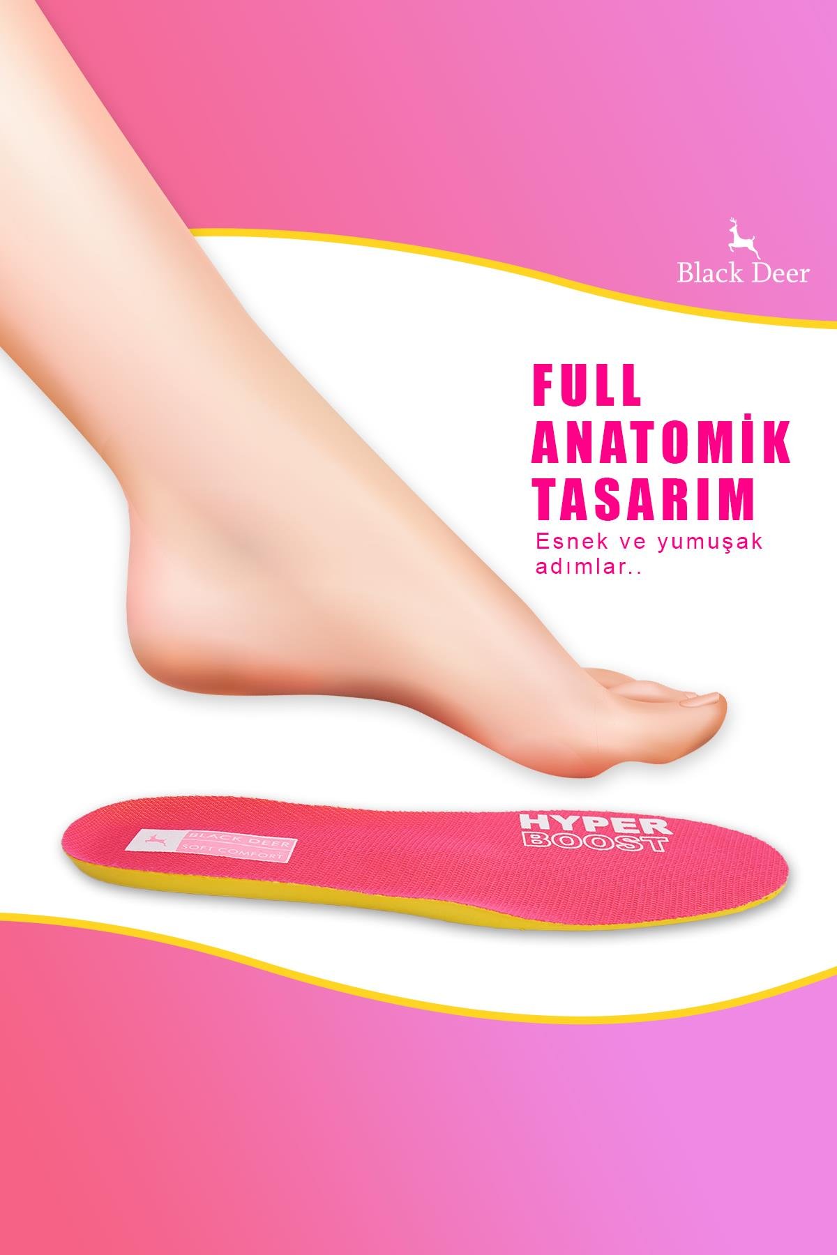 X15 Yumuşak Ortopedik Tabanlık,Rahat Tabanlık,Konfor Tabanı,Spor Tabanlığı,İç Taban,Kadın,Pembe
