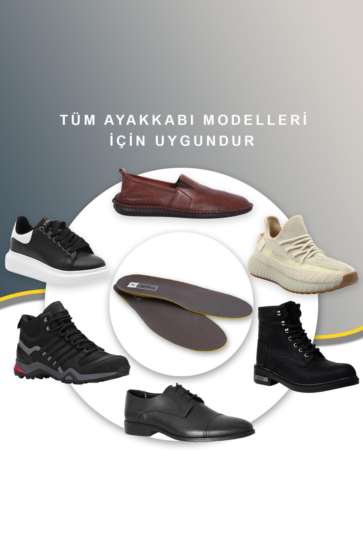 X15 Yumuşak Ortopedik Tabanlık,Rahat Tabanlık,Konfor Tabanı,Spor Tabanlığı,İç Taban,Kadın,Erkek,Gri