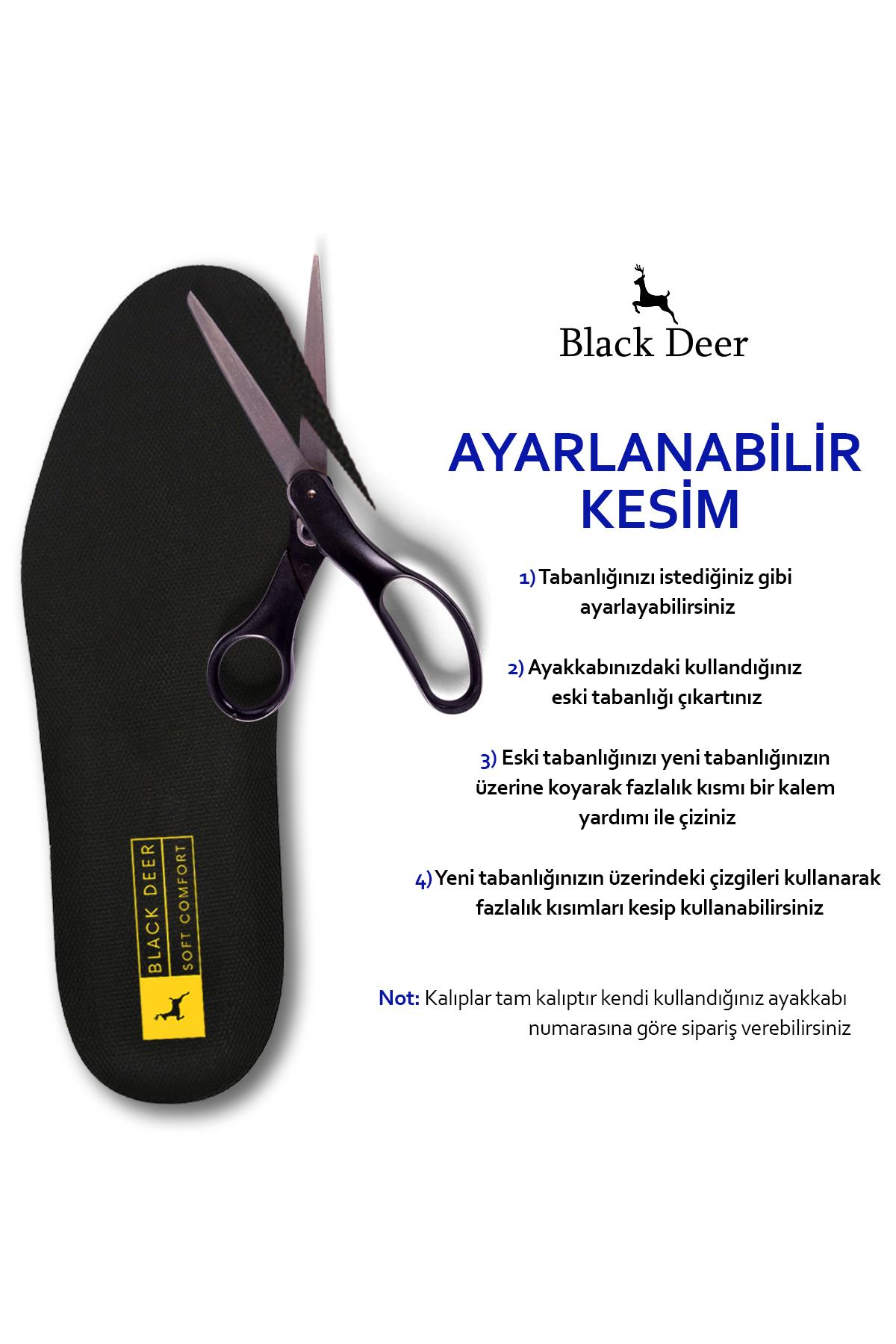 X15 Yumuşak Ortopedik Tabanlık,Rahat Tabanlık,Konfor Tabanı,Spor Tabanlığı,İç Taban,Kadın,Erkek,Siyah