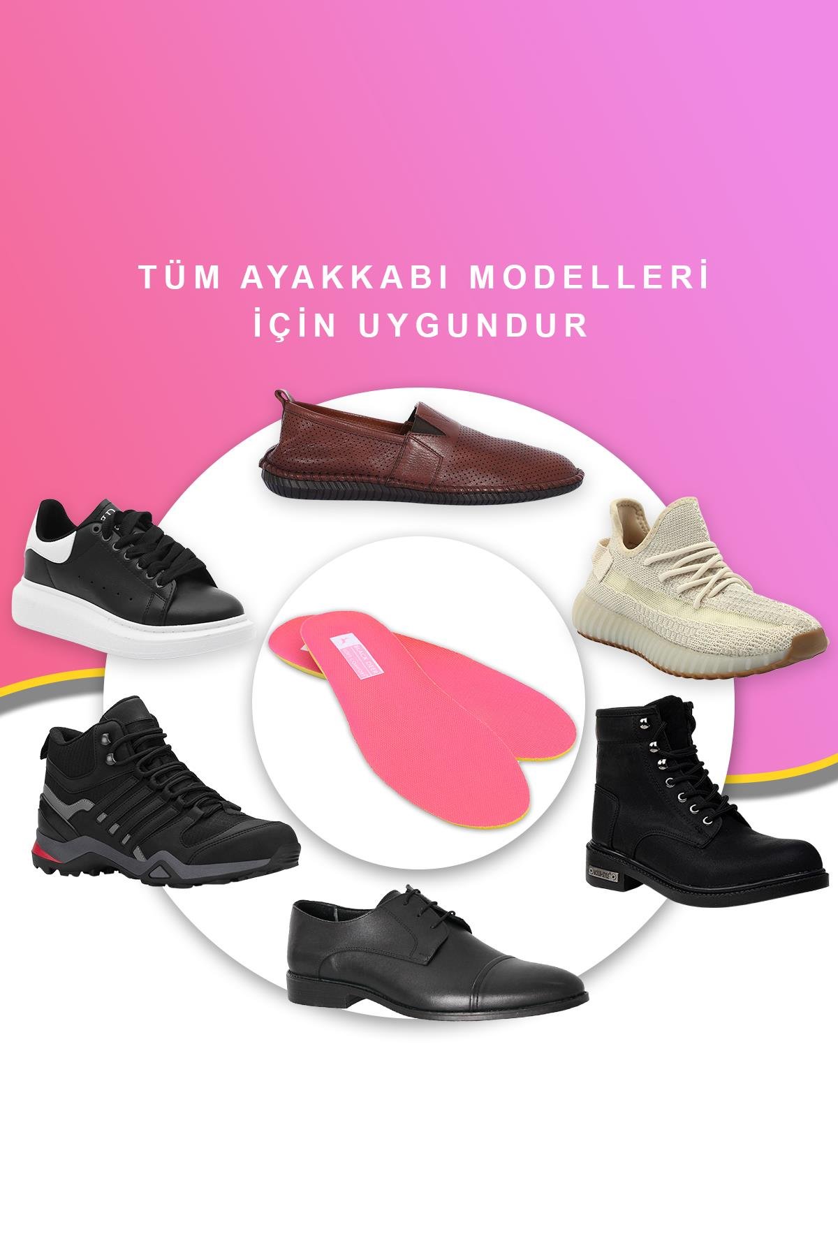 X15 Yumuşak Ortopedik Tabanlık,Rahat Tabanlık,Konfor Tabanı,Spor Tabanlığı,İç Taban,Kadın,Pembe