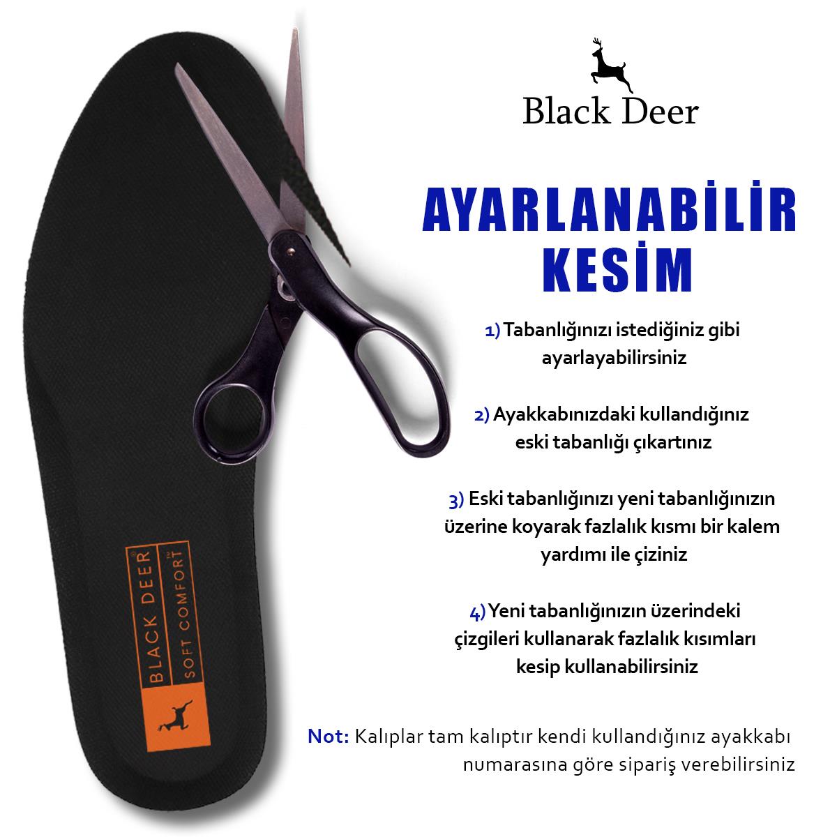 X30 Yumuşak Ortopedik Tabanlık,Rahat Tabanlık,Konfor Tabanı,Spor Tabanlığı,Erkek,Kadın,Siyah