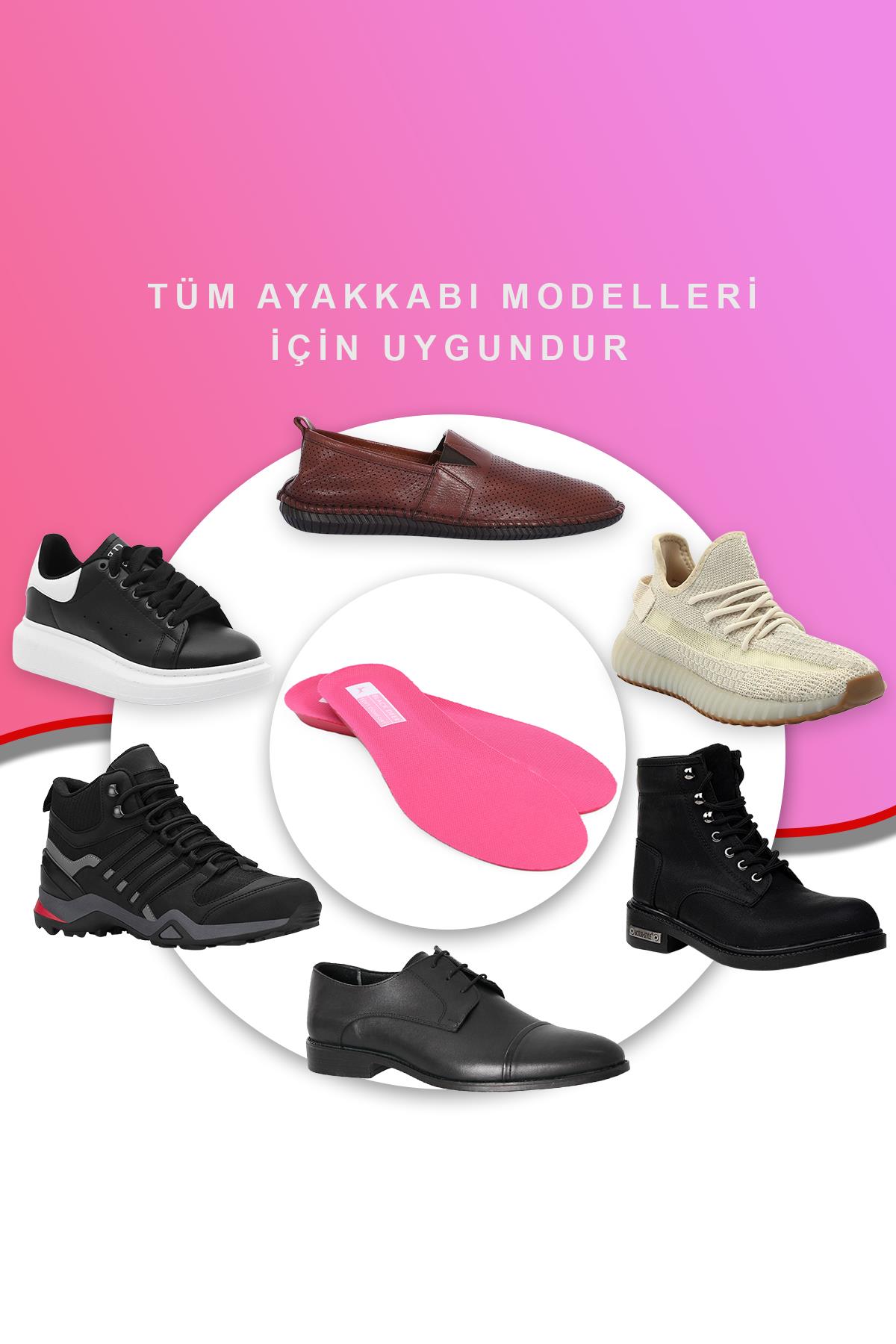 X45 Yumuşak Ortopedik Tabanlık,Rahat Tabanlık,Konfor Tabanı,Spor Tabanlığı,İç Taban,Kadın,Pembe