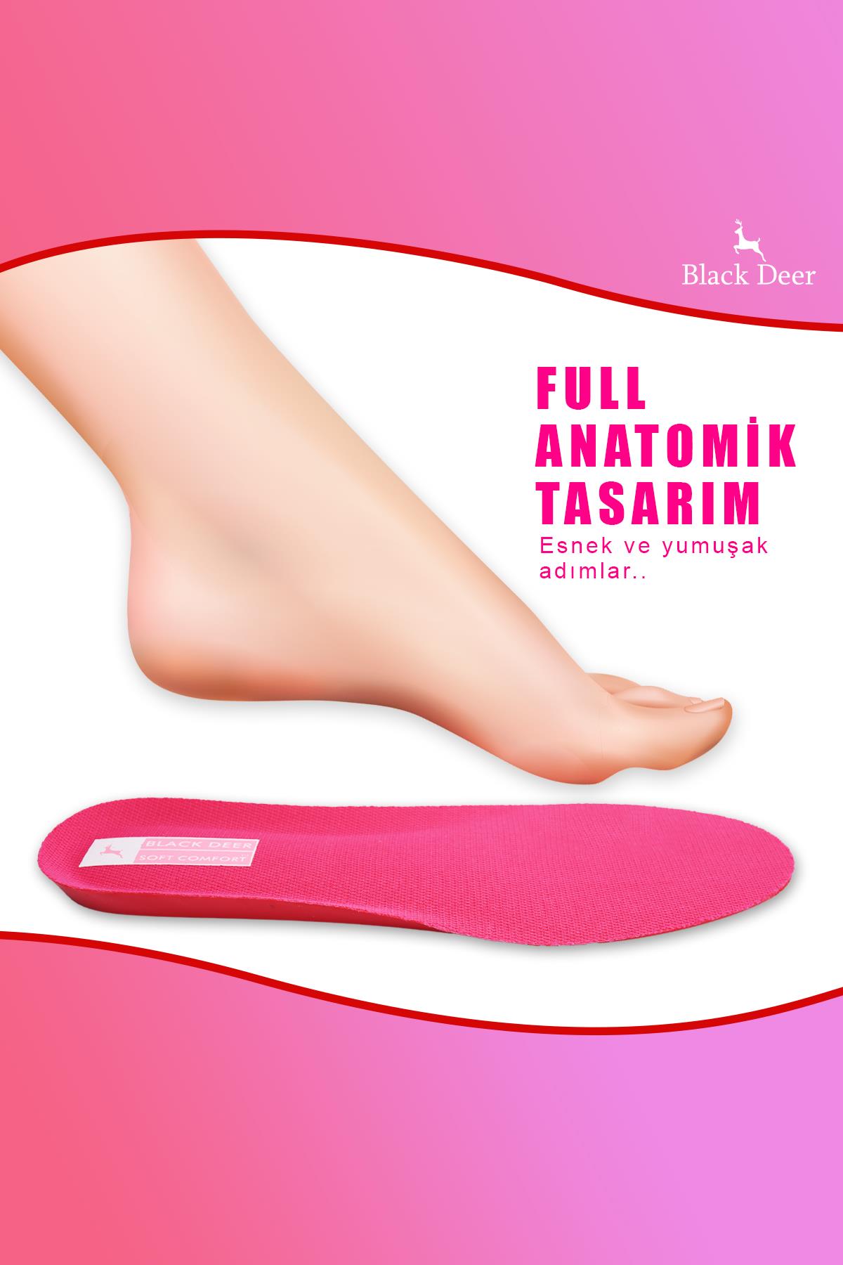 X45 Yumuşak Ortopedik Tabanlık,Rahat Tabanlık,Konfor Tabanı,Spor Tabanlığı,İç Taban,Kadın,Pembe