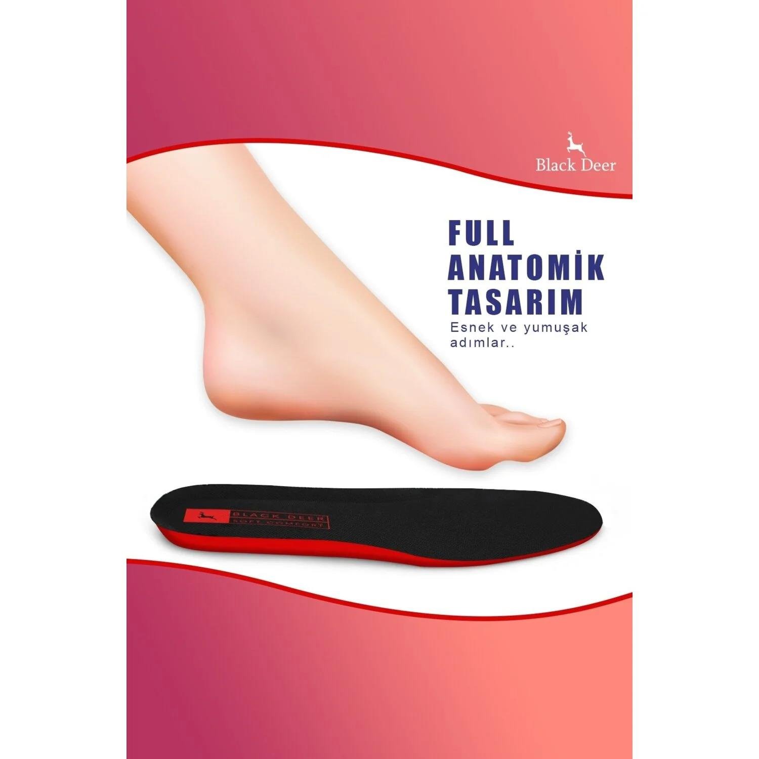 X45 Yumuşak Ortopedik Tabanlık,Rahat Tabanlık,Konfor Tabanı,Spor Tabanlığı,Erkek,Kadın,Siyah
