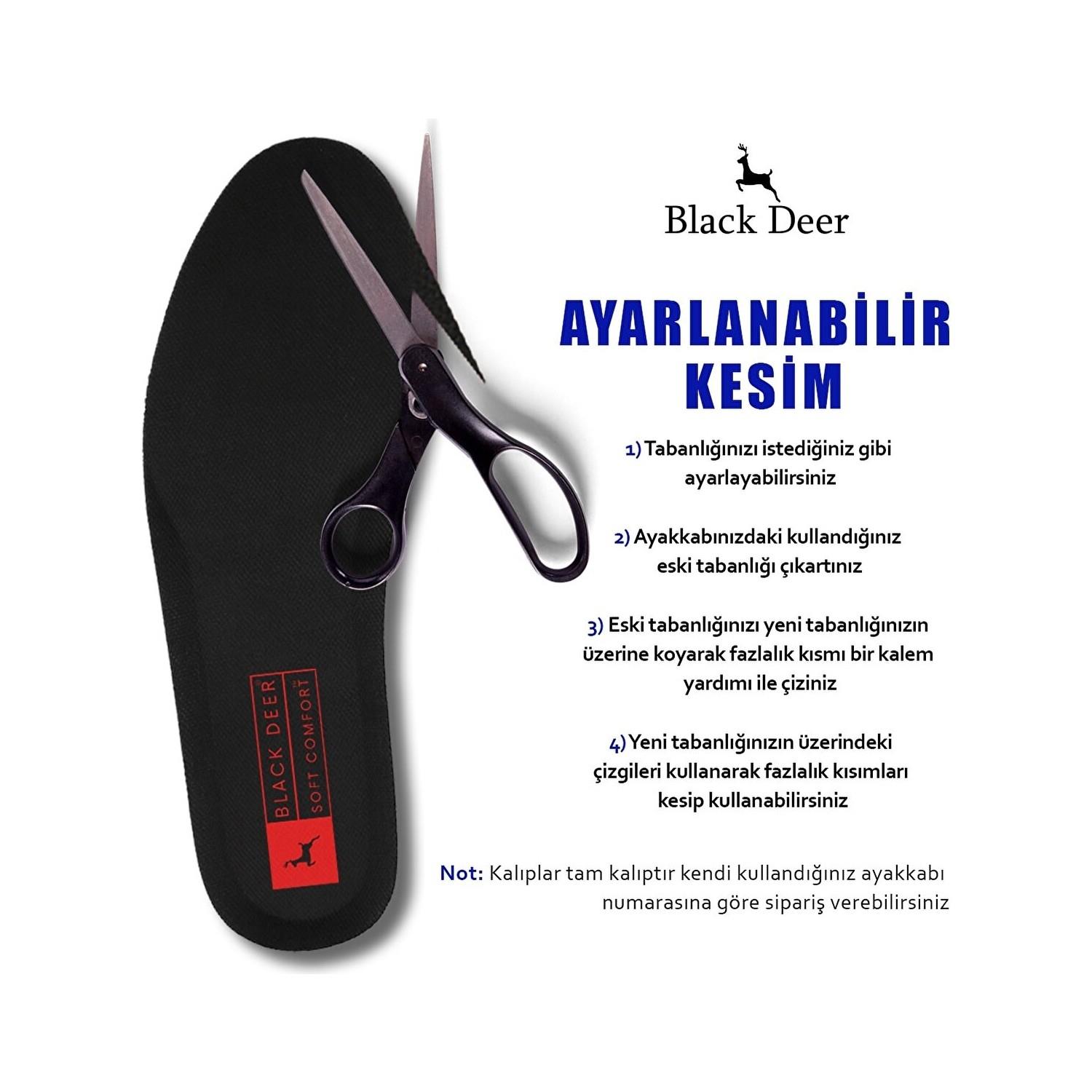 X45 Yumuşak Ortopedik Tabanlık,Rahat Tabanlık,Konfor Tabanı,Spor Tabanlığı,Erkek,Kadın,Siyah