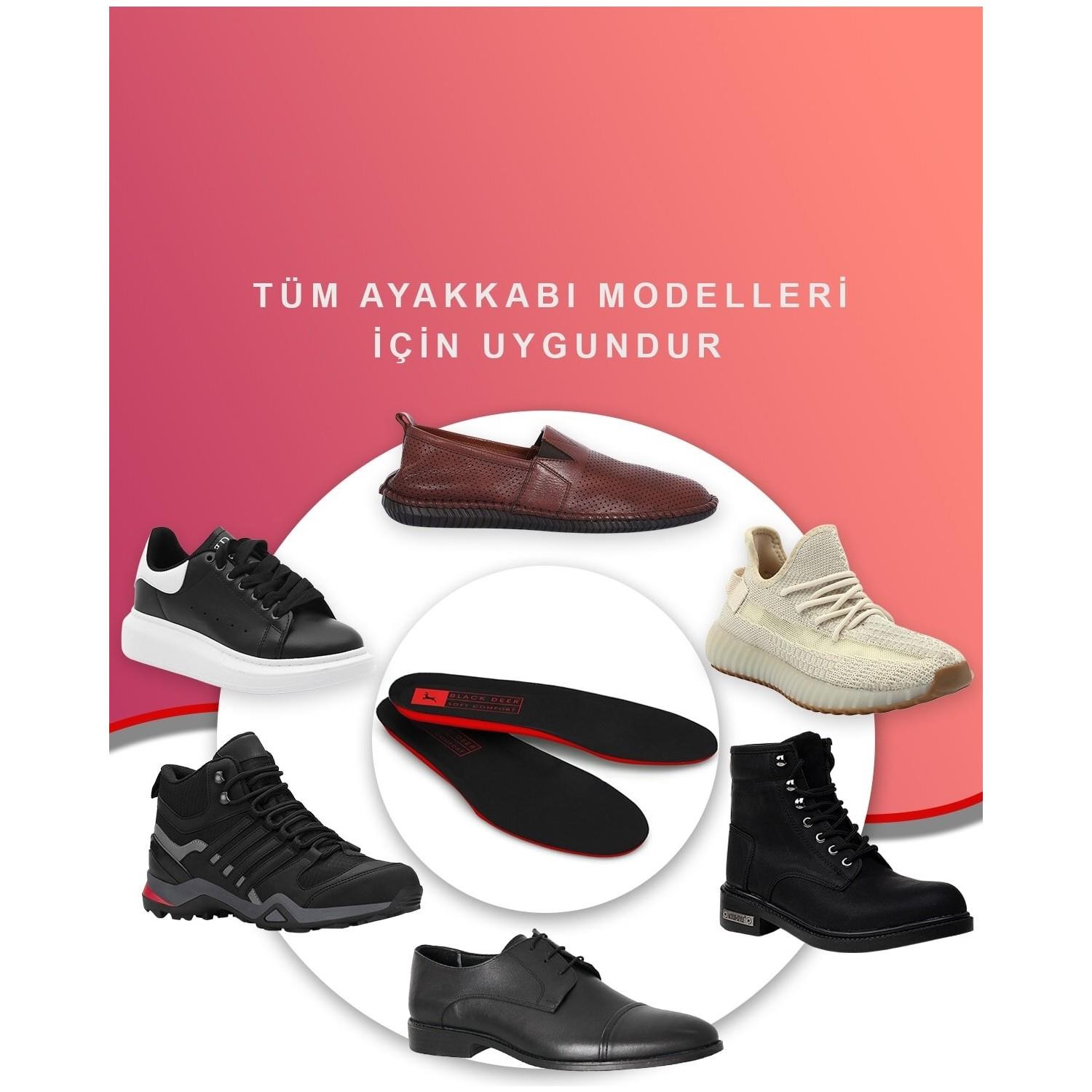 X45 Yumuşak Ortopedik Tabanlık,Rahat Tabanlık,Konfor Tabanı,Spor Tabanlığı,Erkek,Kadın,Siyah