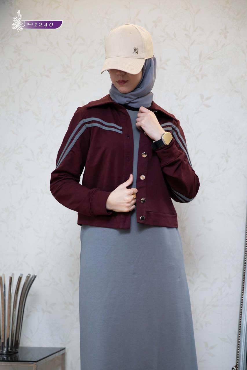  1240 Spor Takım (4mevsim) - Bordo-Gri