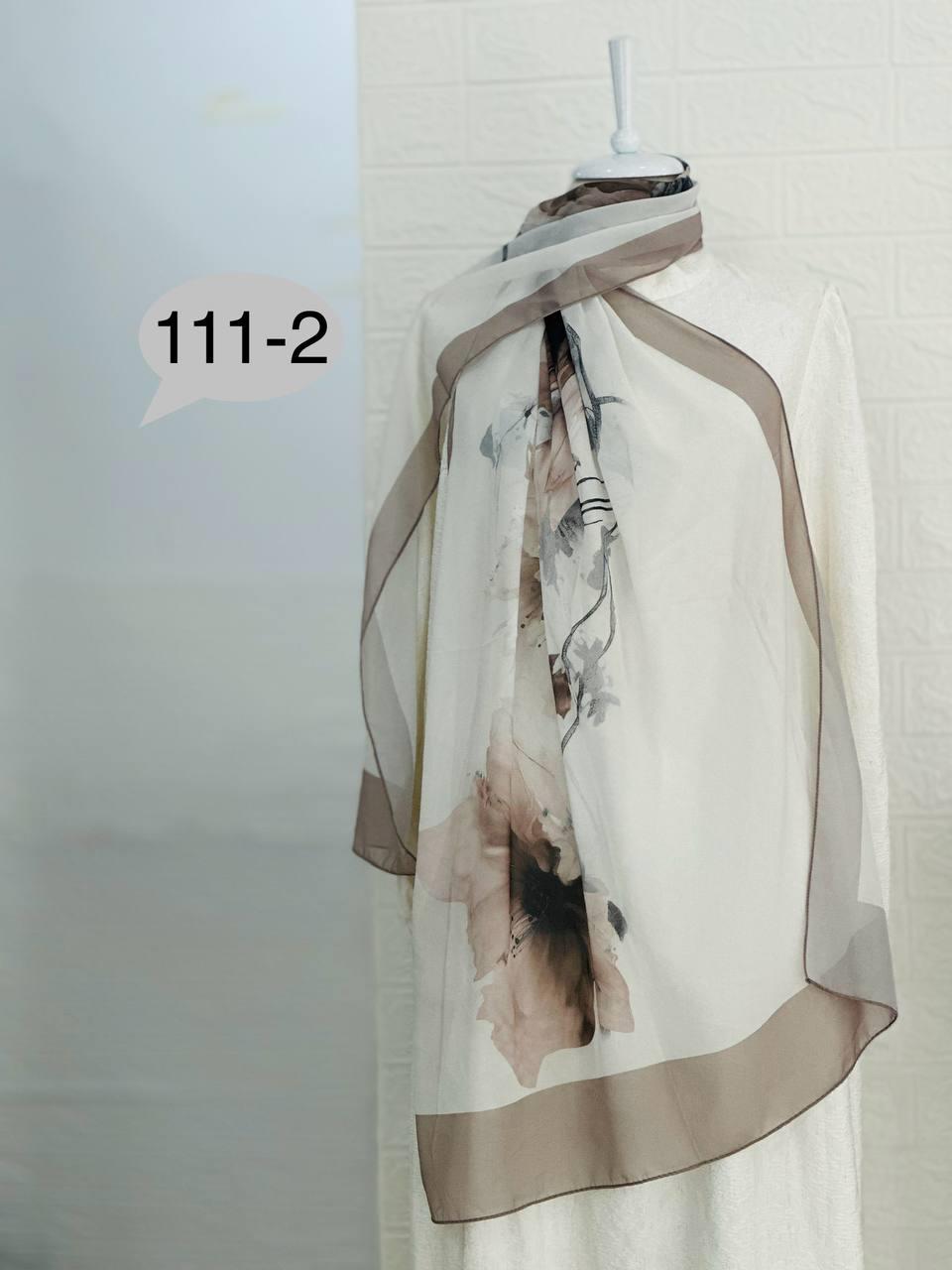 111-2 Desenli Şifon Şal