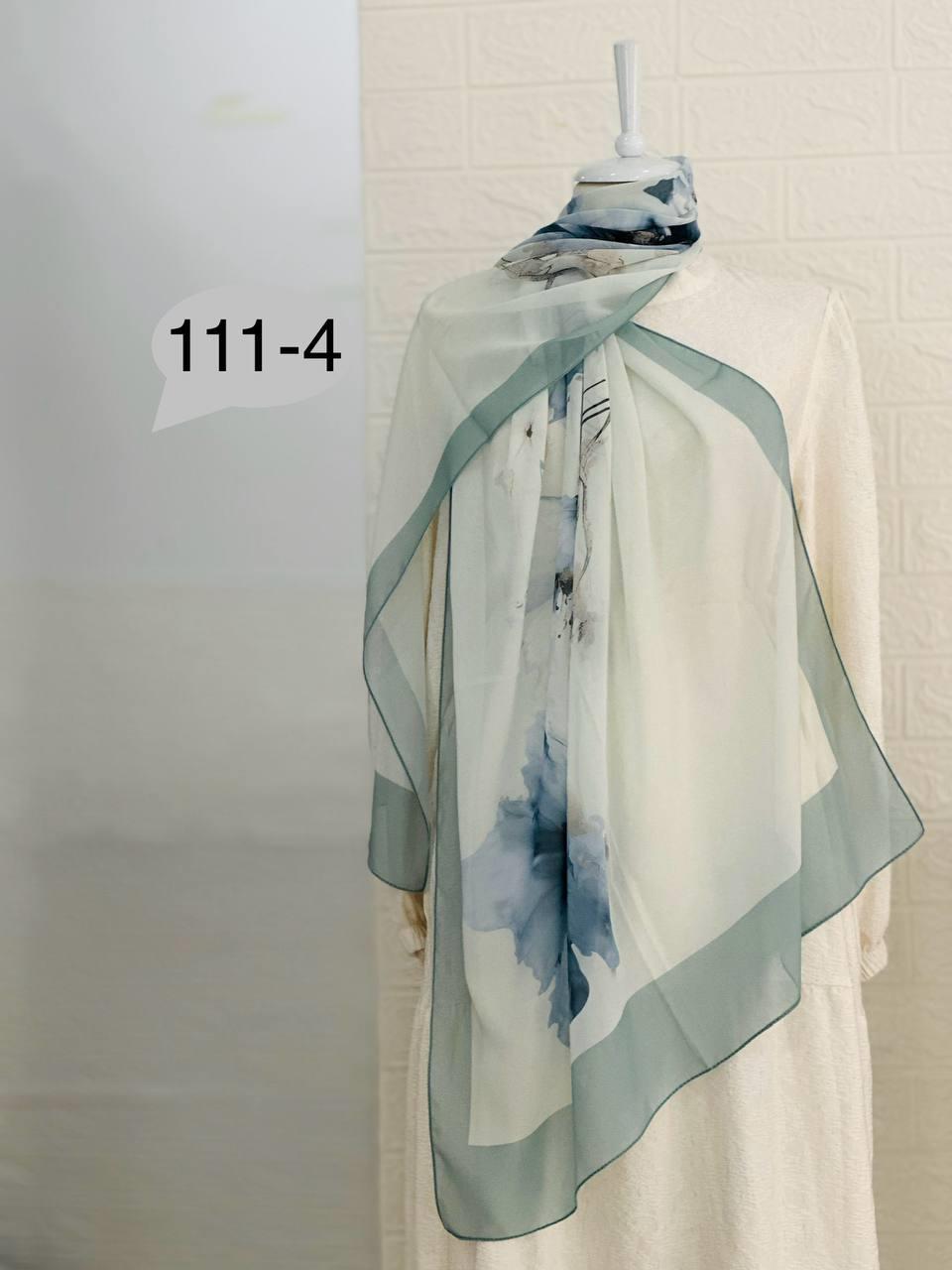 111-4 Desenli Şifon Şal