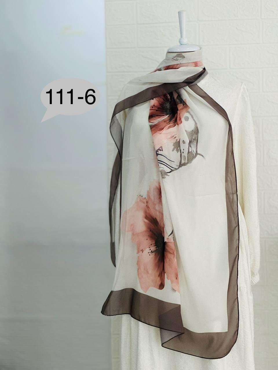 111-6 Desenli Şifon Şal