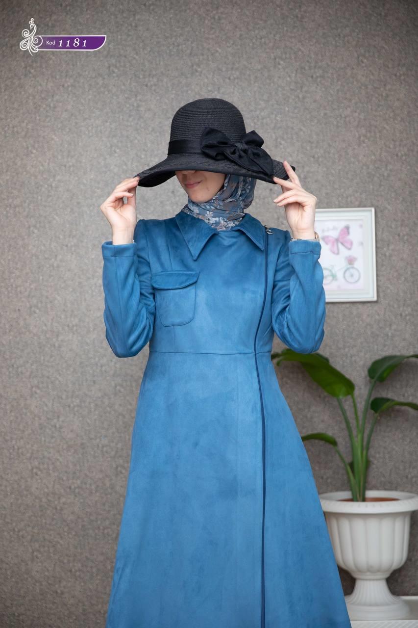 1181 Süet Kap - İndigo