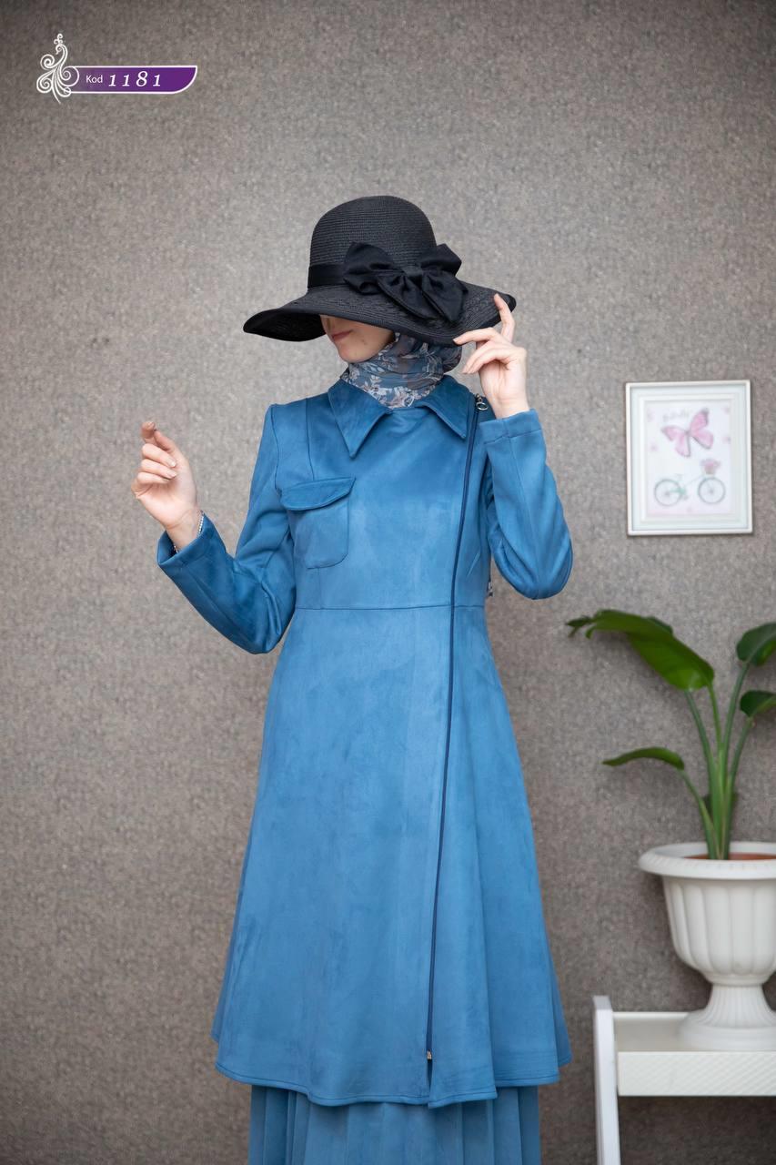 1181 Süet Kap - İndigo