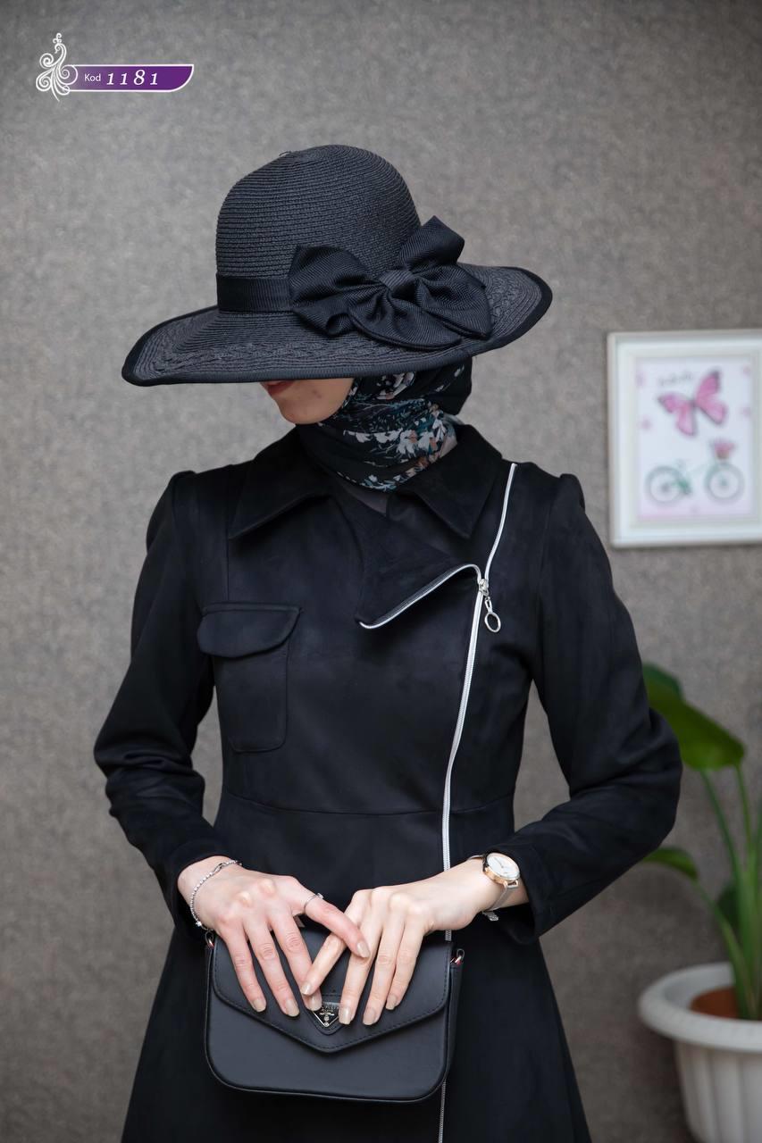 1181 Süet Kap - Siyah