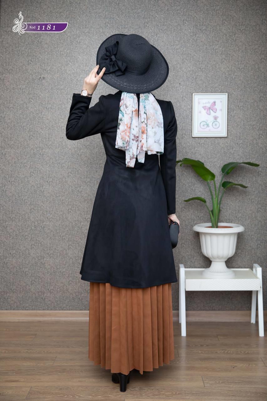 1181 Süet Kap - Siyah