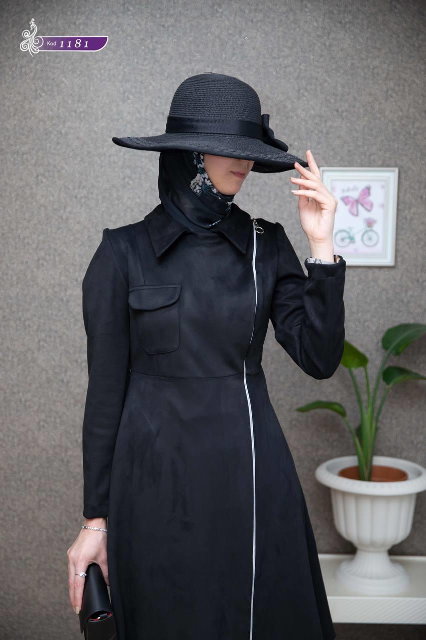 1181 Süet Kap - Siyah