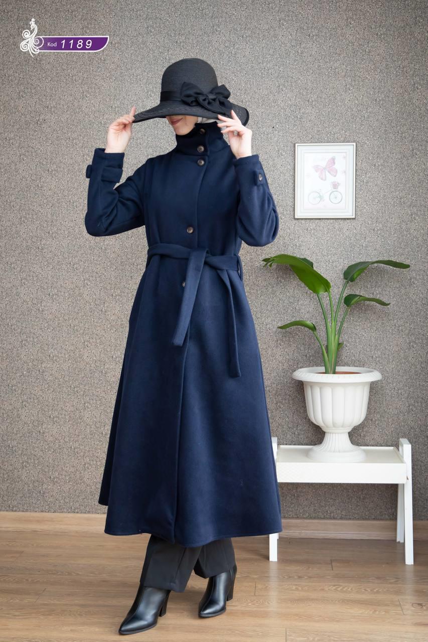 1189 Kaşe Kışlık Kaban - Lacivert