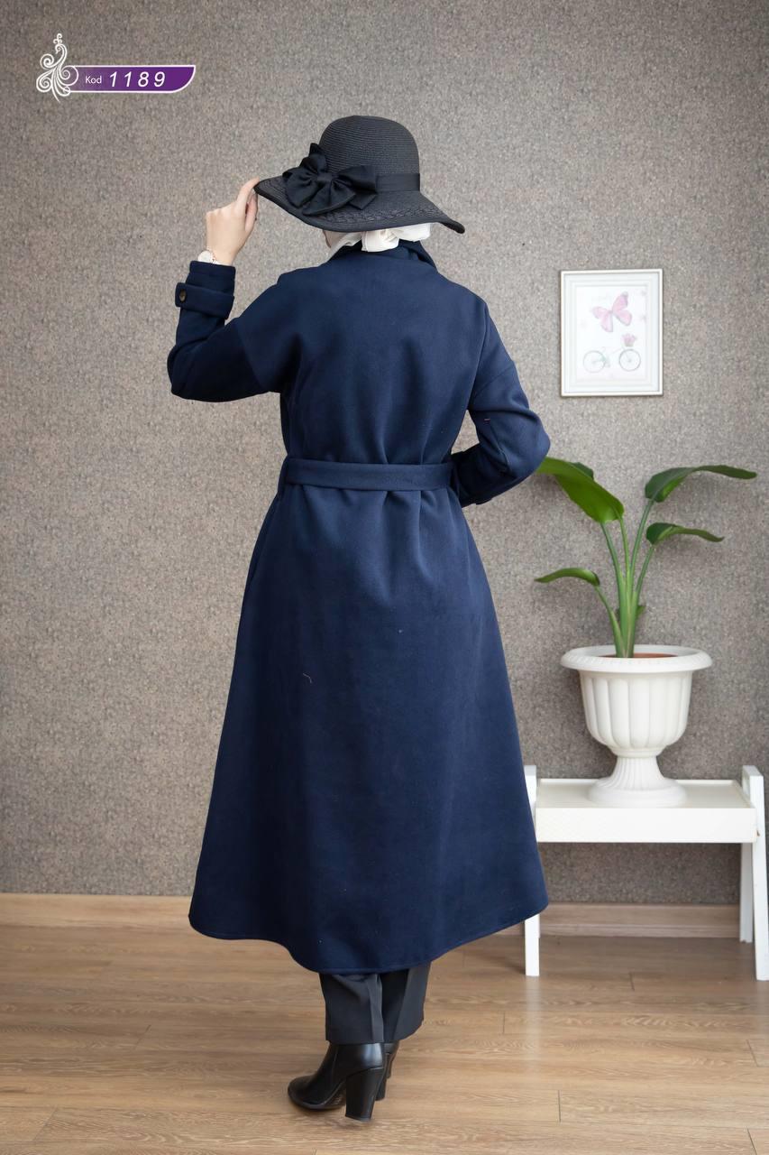 1189 Kaşe Kışlık Kaban - Lacivert