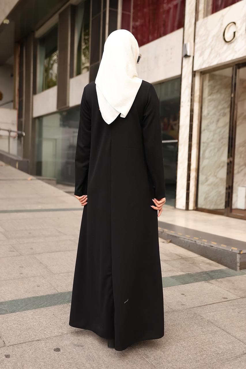 1919 Sade Düz Elbise - Siyah 