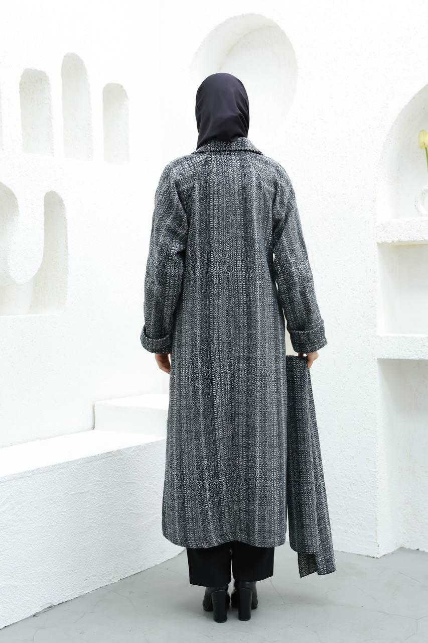 6001 Kaşe Astarlı Kaban - Füme 