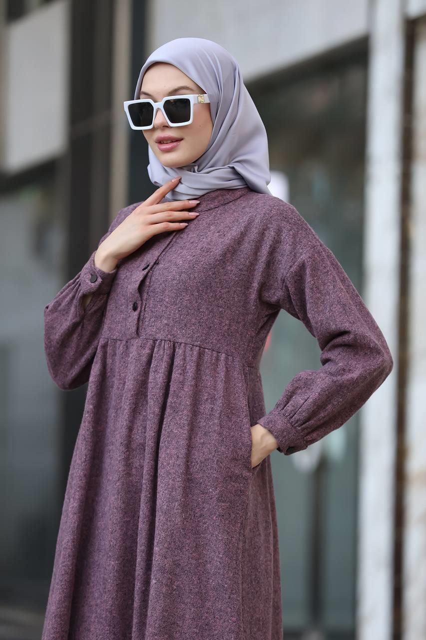 6006 Oduncu Elbise - Bordo 