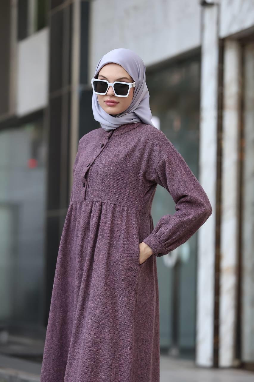 6006 Oduncu Elbise - Bordo 