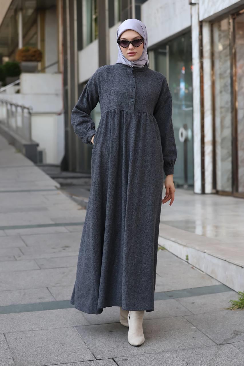 6006 Oduncu Elbise - Gri 