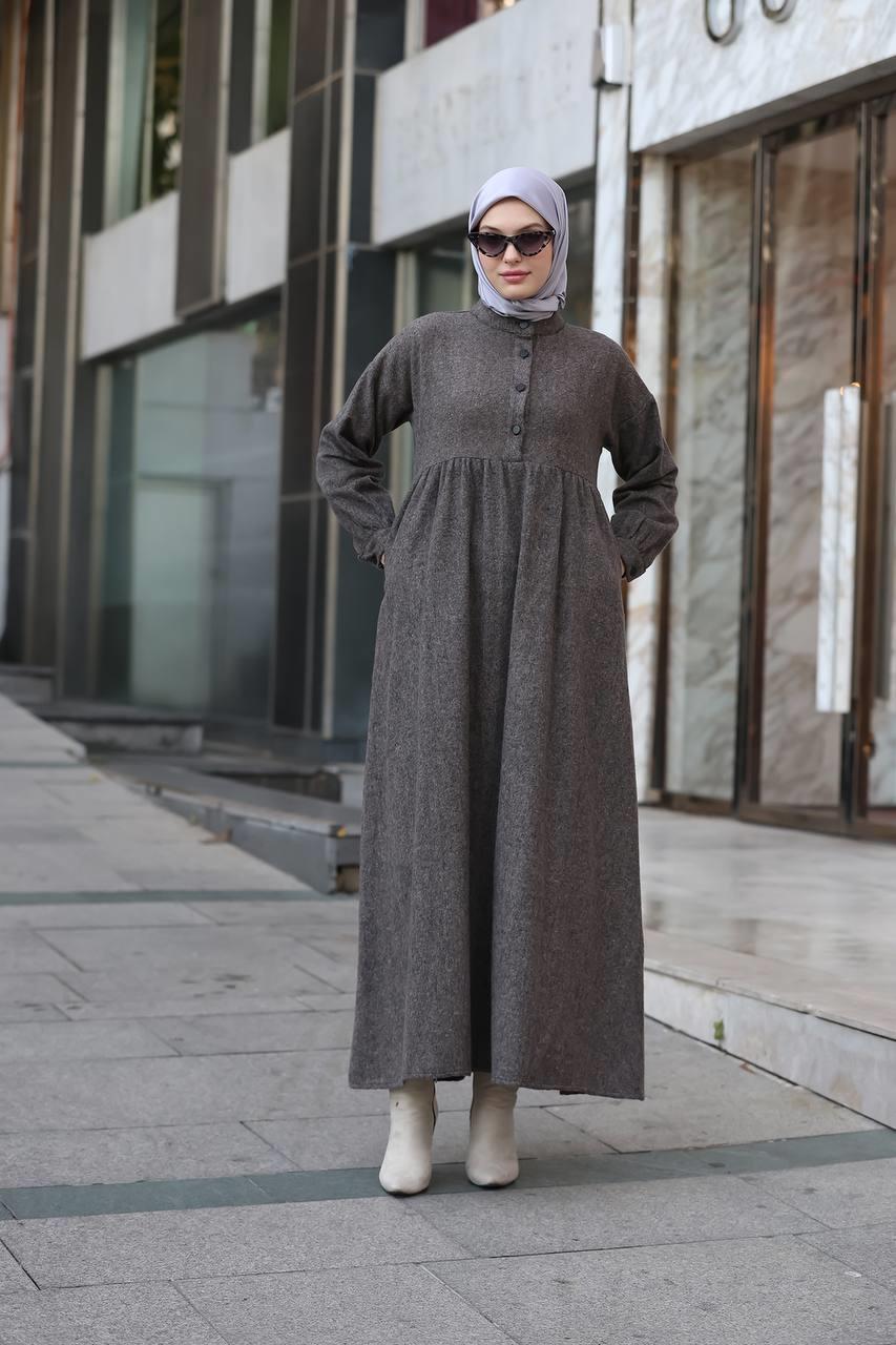 6006 Oduncu Elbise - Kahve